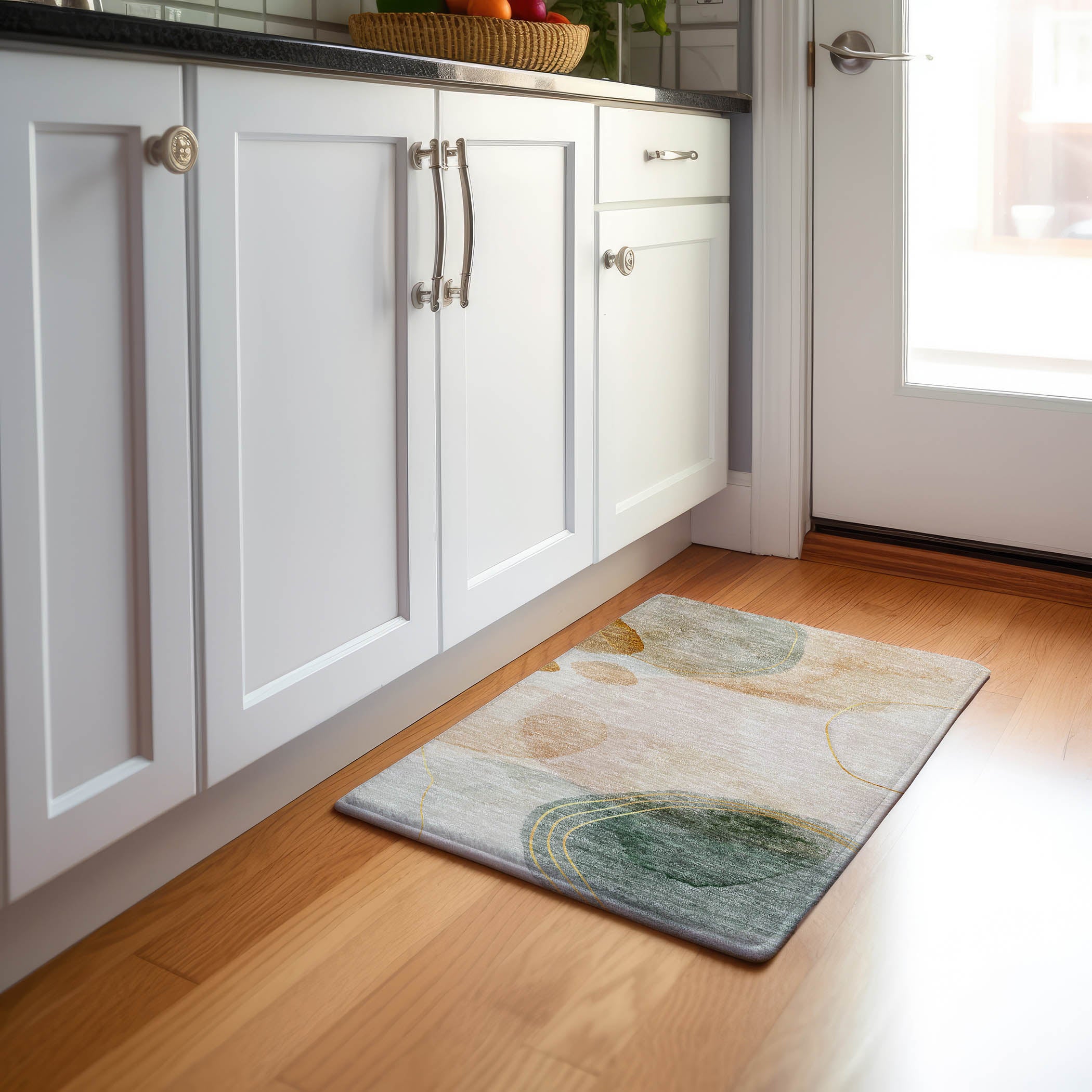 Reykjavik Machine Washable Transitional Beige Brown Rug 1'8" x 2'6" #shape_Rectangle