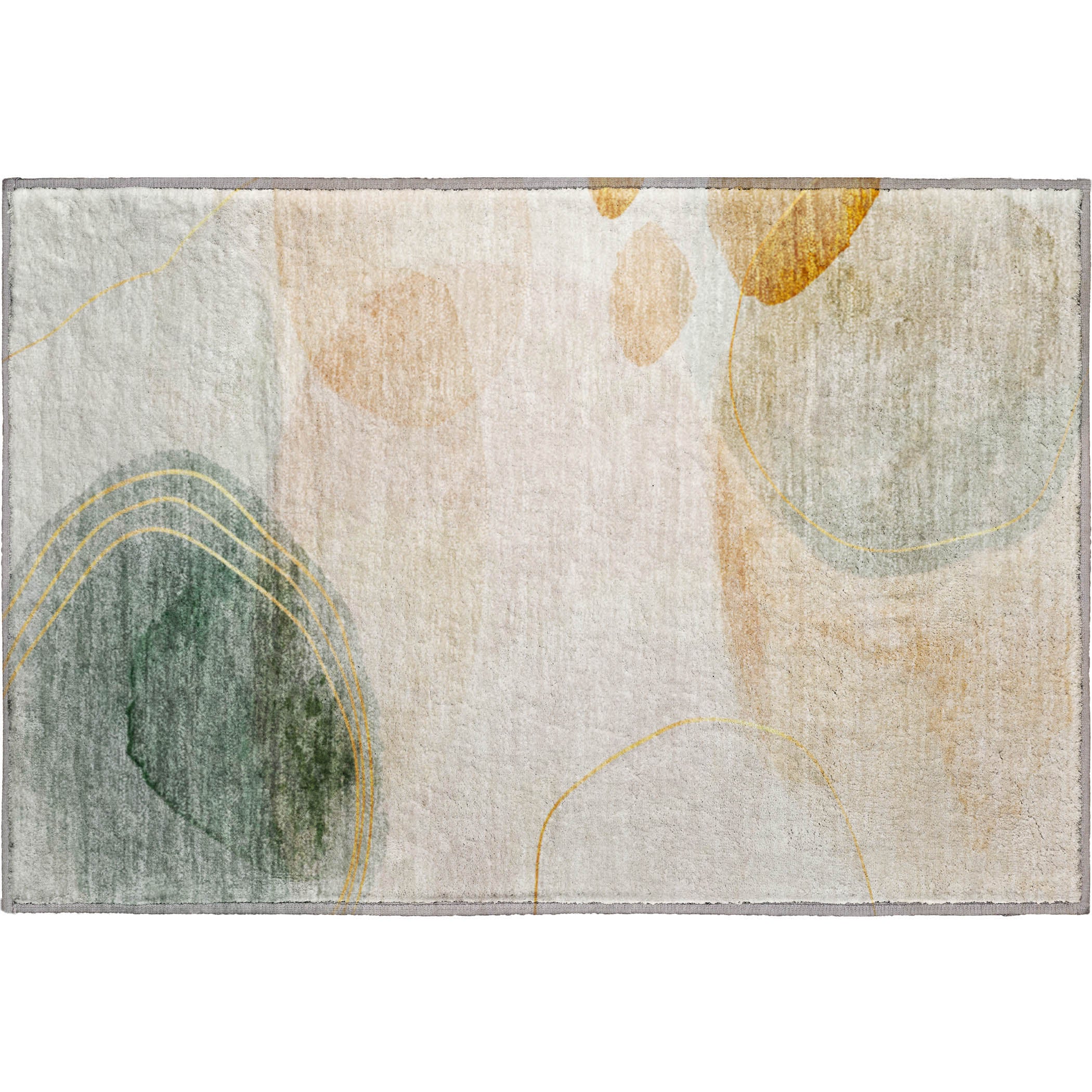 Reykjavik Machine Washable Transitional Beige Brown Rug 1'8" x 2'6" #shape_Rectangle