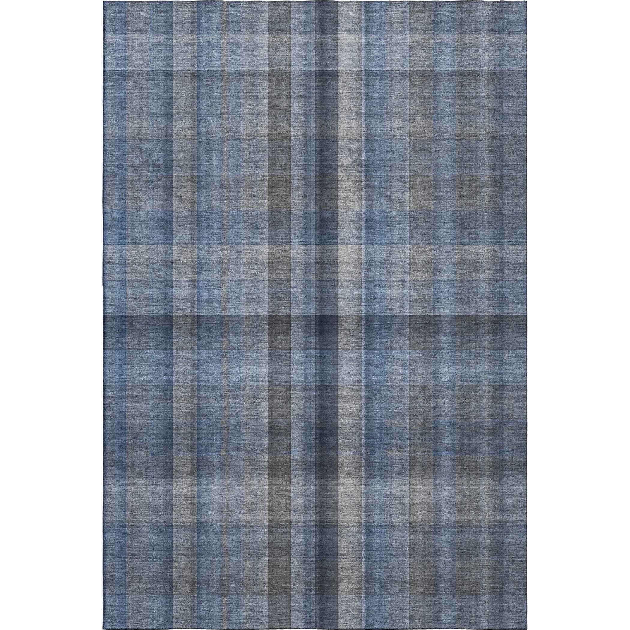 Havana Machine Washable Transitional Blue Rug 2'6" x 3'10" #shape_Rectangle