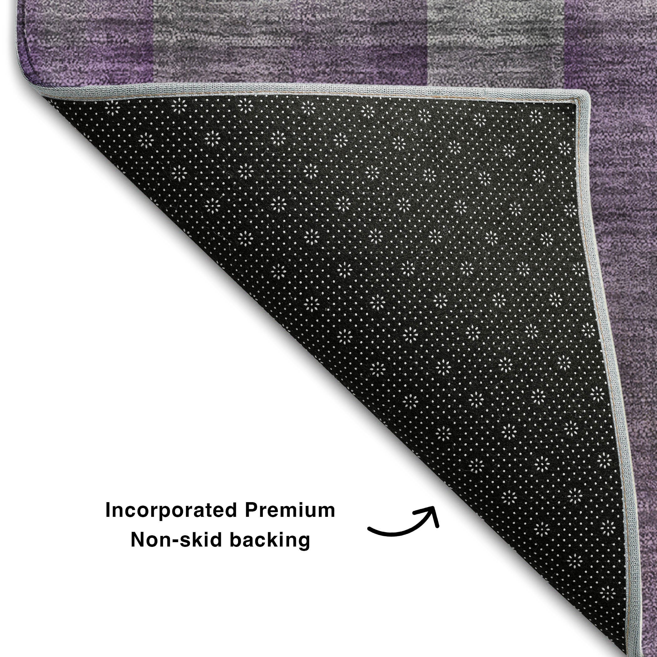 Havana Machine Washable Transitional Purple Rug 1'8" x 2'6" #shape_Rectangle