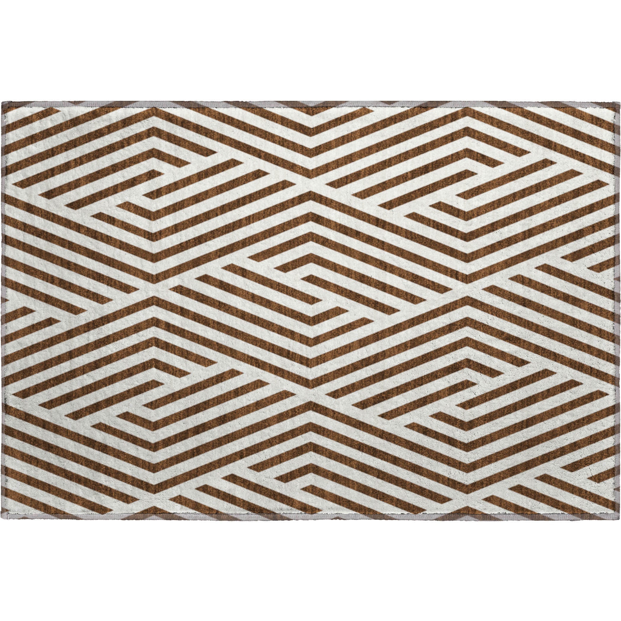 Oaxaca Machine Washable Transitional Brown Rug 1'8" x 2'6" #shape_Rectangle