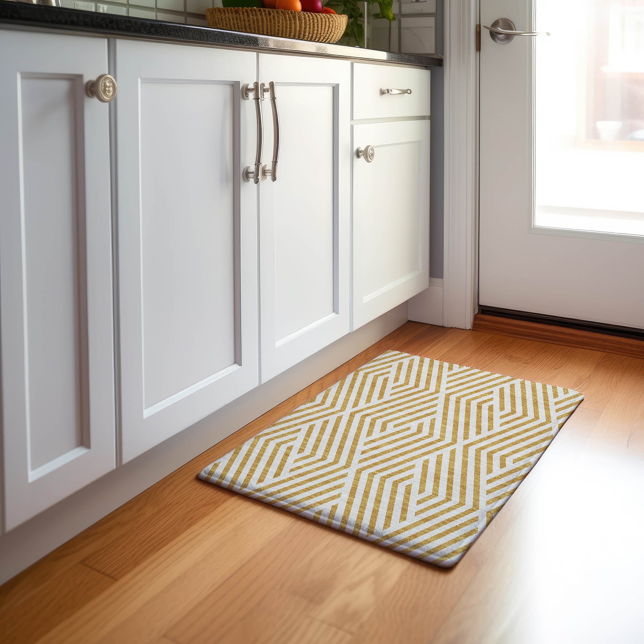 Oaxaca Machine Washable Transitional Gold Rug 1'8" x 2'6" #shape_Rectangle