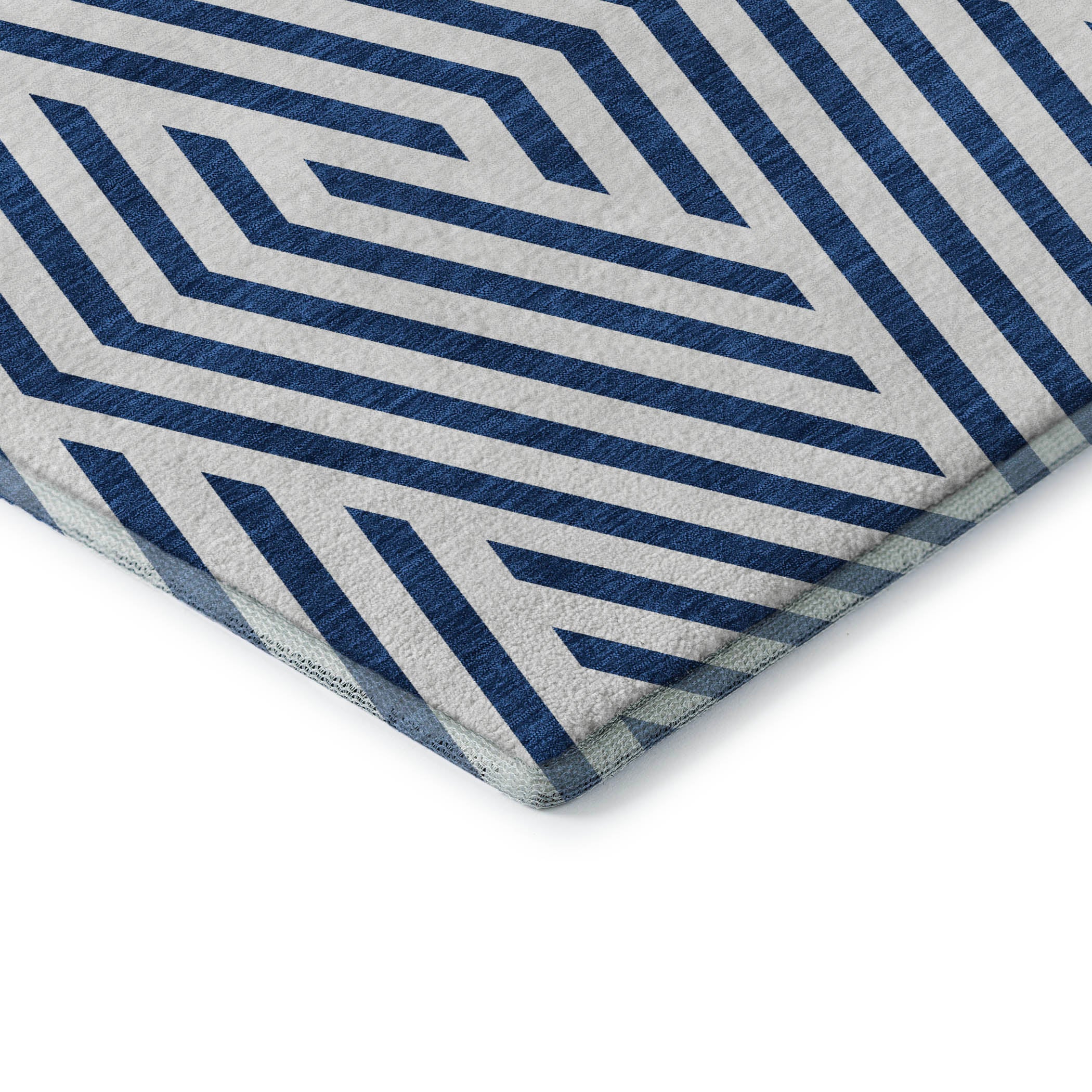 Oaxaca Machine Washable Transitional Navy Blue Rug 1'8" x 2'6" #shape_Rectangle