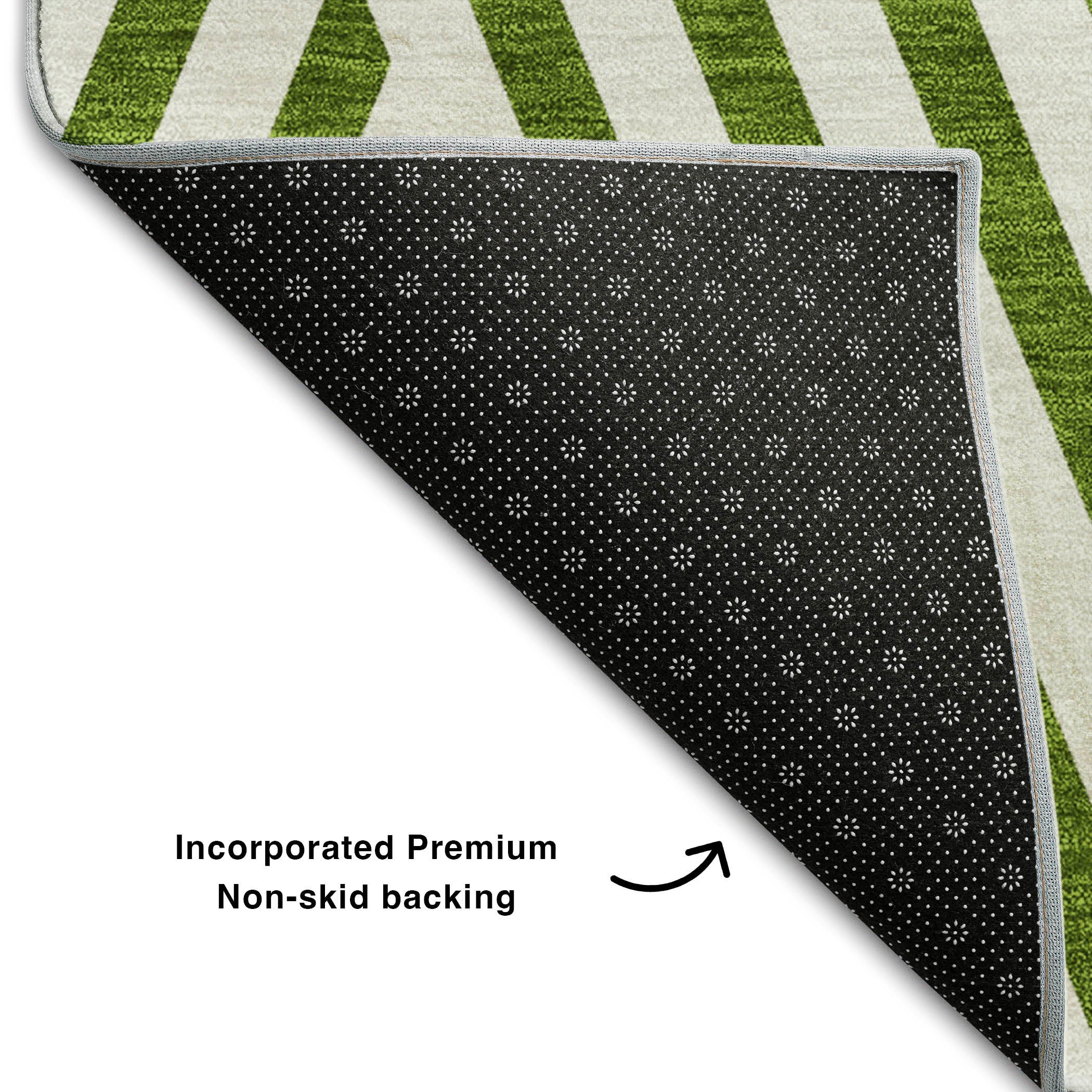 Oaxaca Machine Washable Transitional Olive Green Rug 1'8" x 2'6" #shape_Rectangle