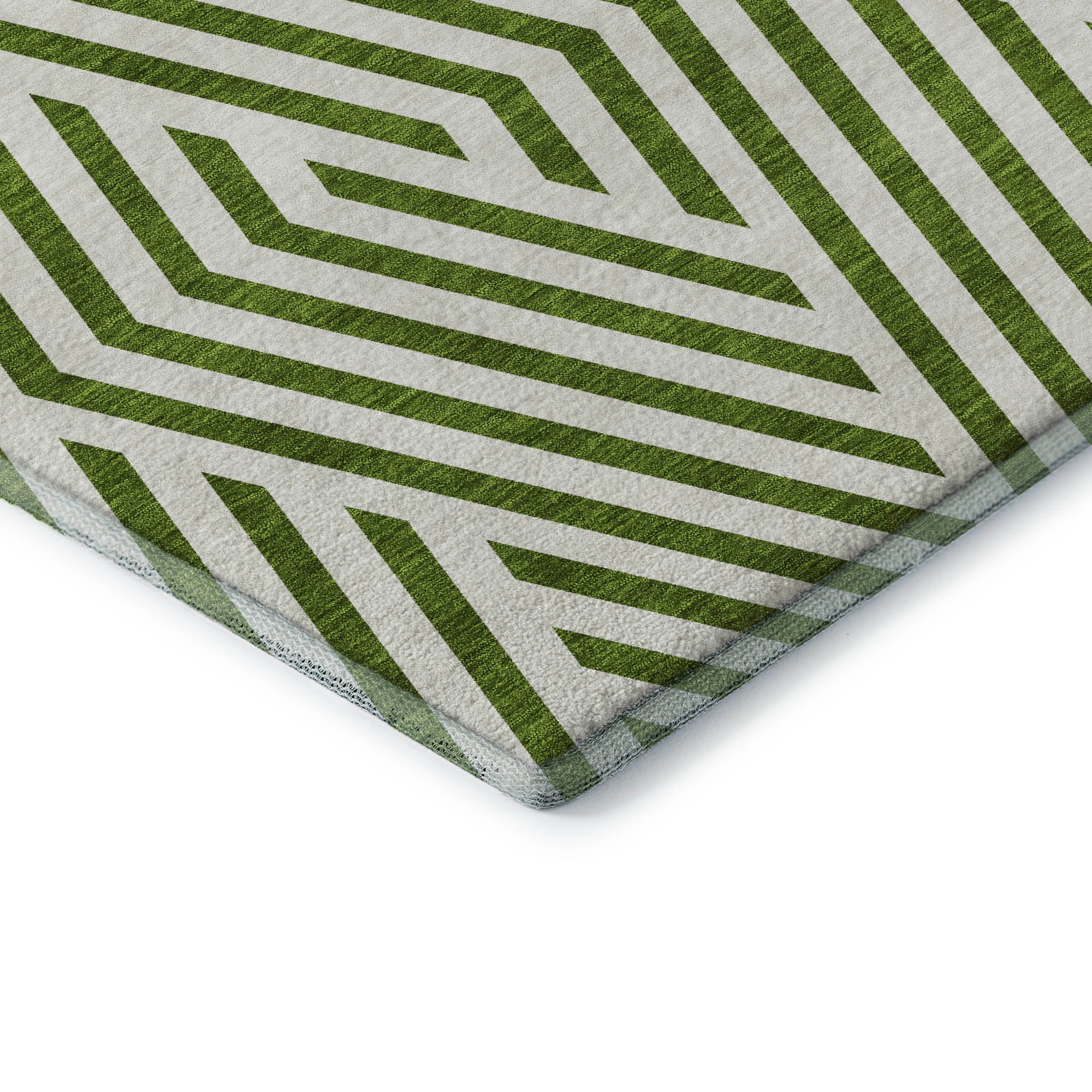 Oaxaca Machine Washable Transitional Olive Green Rug 1'8" x 2'6" #shape_Rectangle