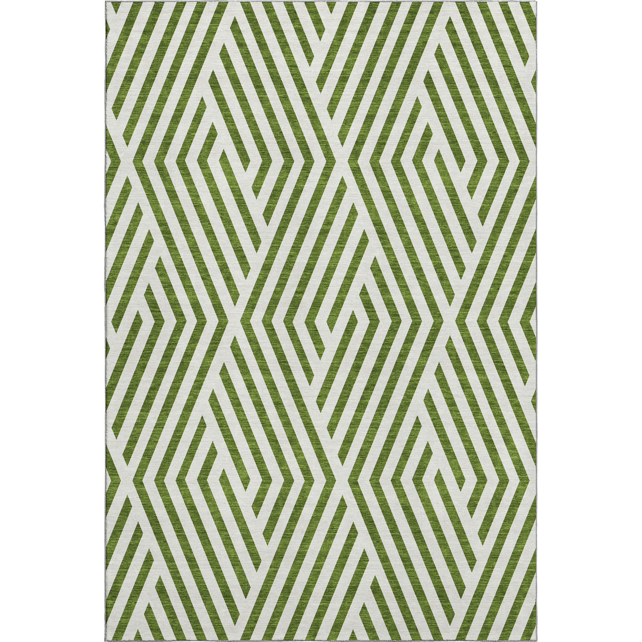 Oaxaca Machine Washable Transitional Olive Green Rug 2'6" x 3'10" #shape_Rectangle
