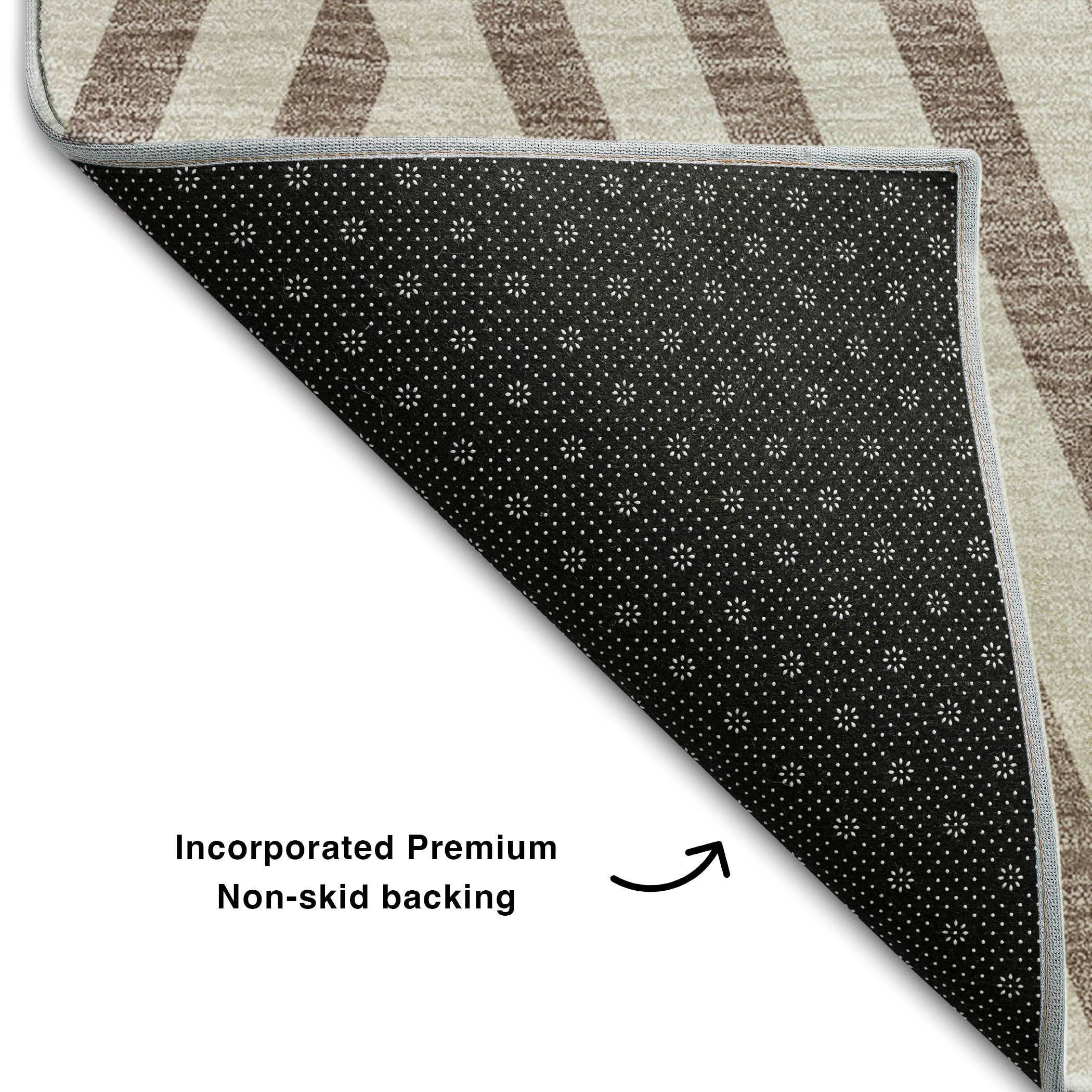 Oaxaca Machine Washable Transitional Taupe Brown Rug 1'8" x 2'6" #shape_Rectangle