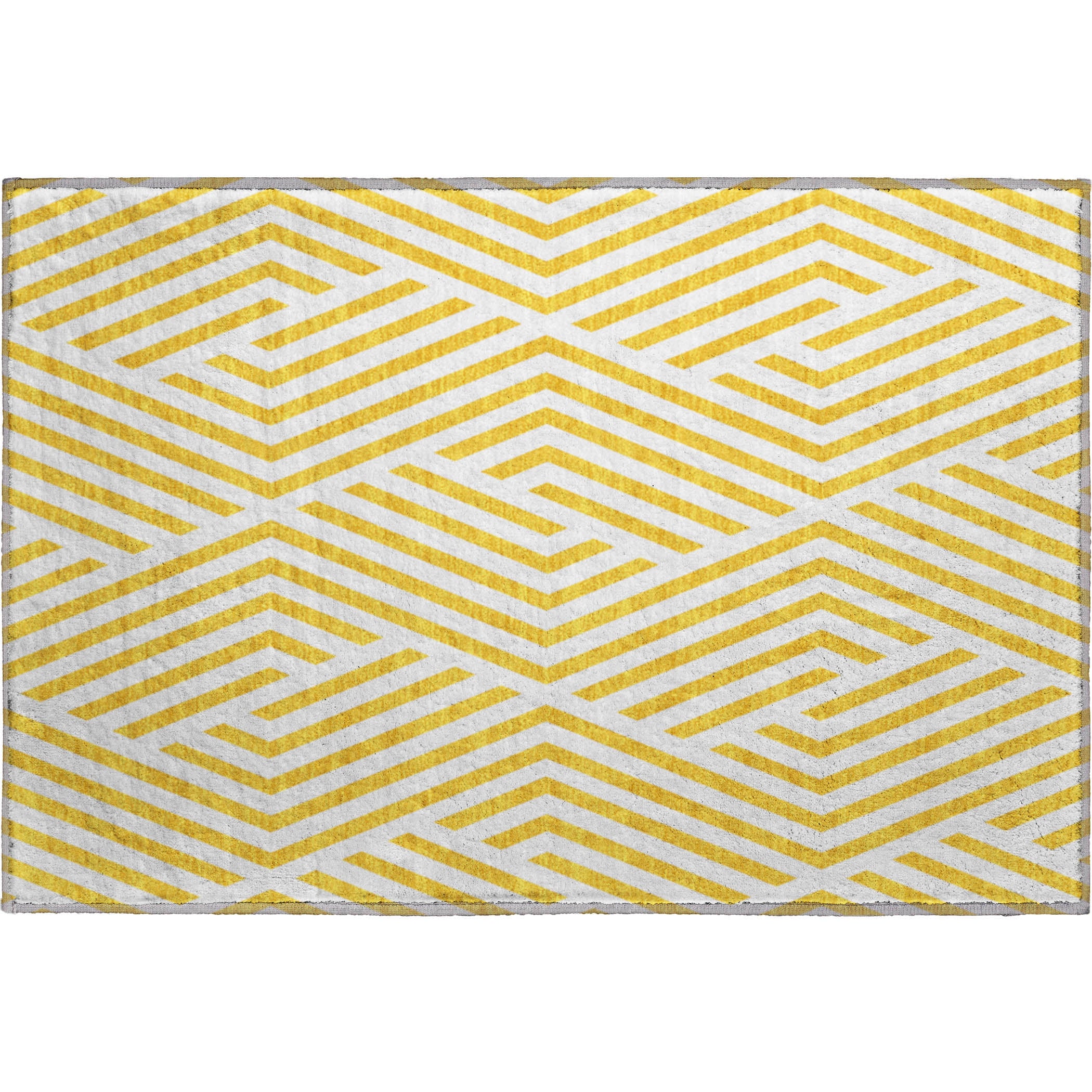Oaxaca Machine Washable Transitional Yellow Gold Rug 1'8" x 2'6" #shape_Rectangle
