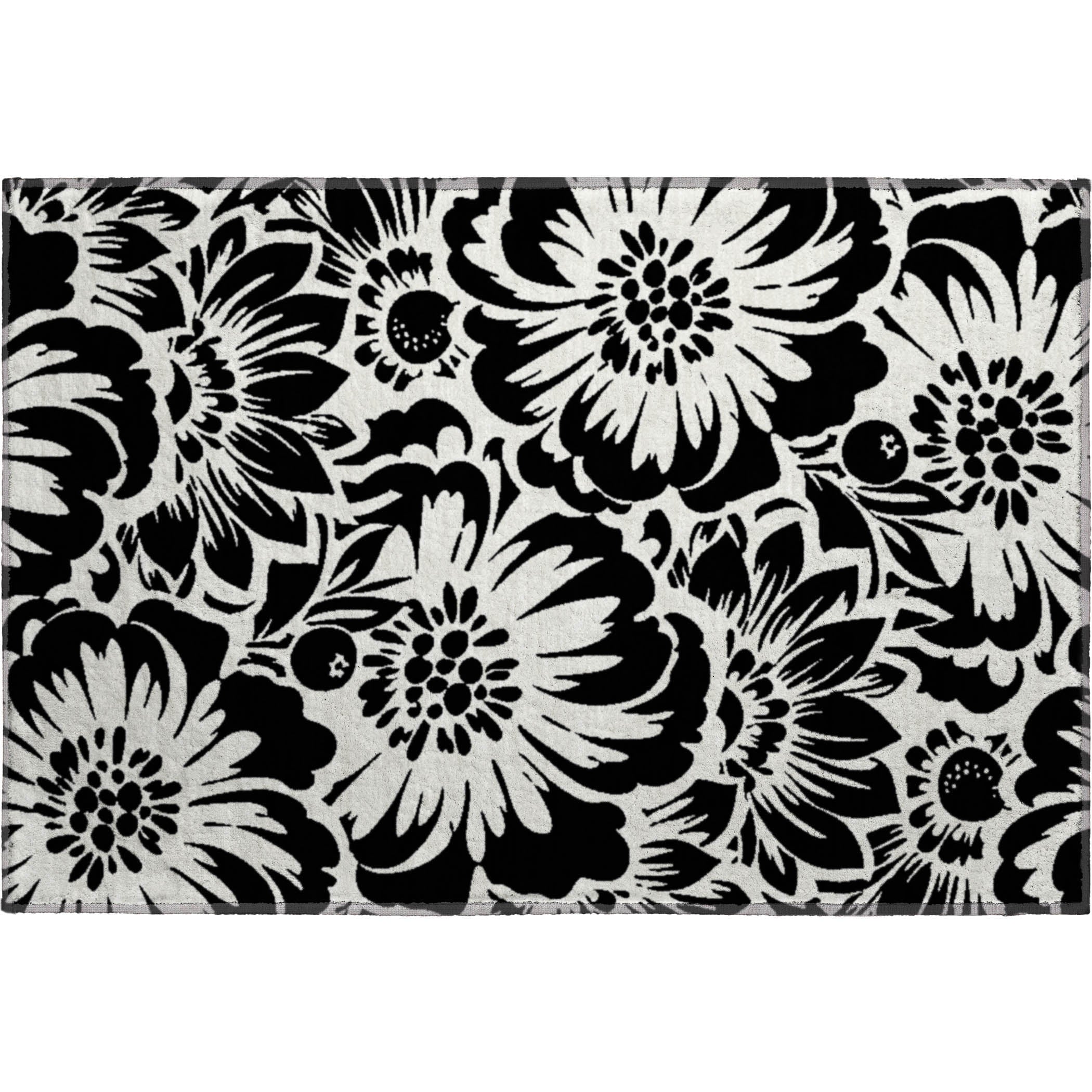 Cartagena Machine Washable Transitional Black Rug 1'8" x 2'6" #shape_Rectangle