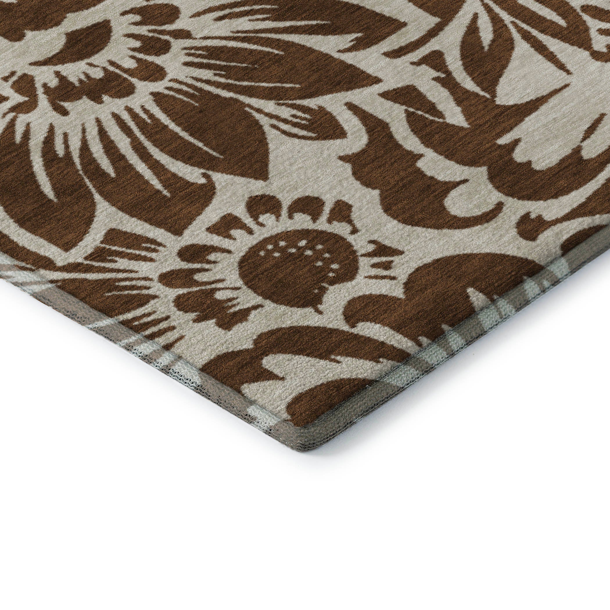 Cartagena Machine Washable Transitional Brown Rug 1'8" x 2'6" #shape_Rectangle