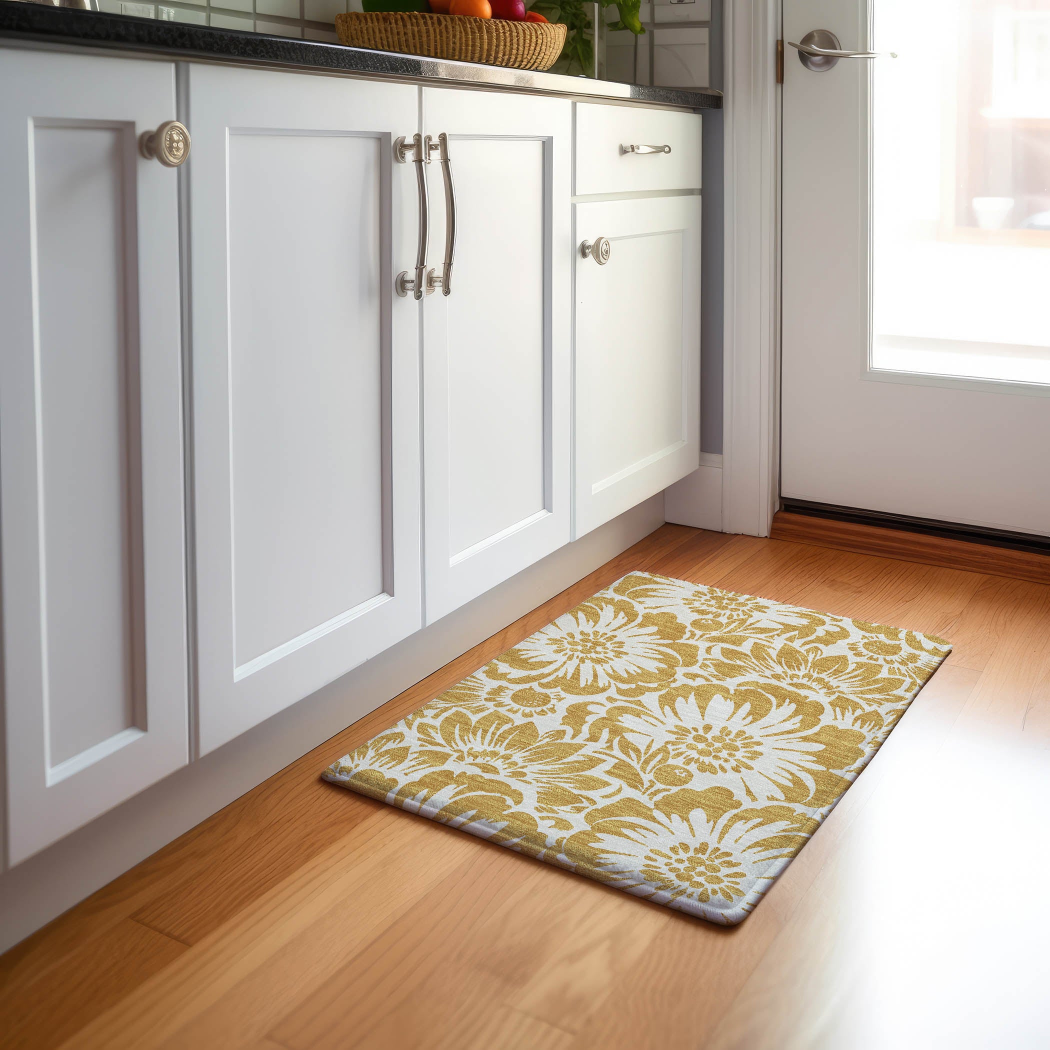 Cartagena Machine Washable Transitional Gold Rug 1'8" x 2'6" #shape_Rectangle