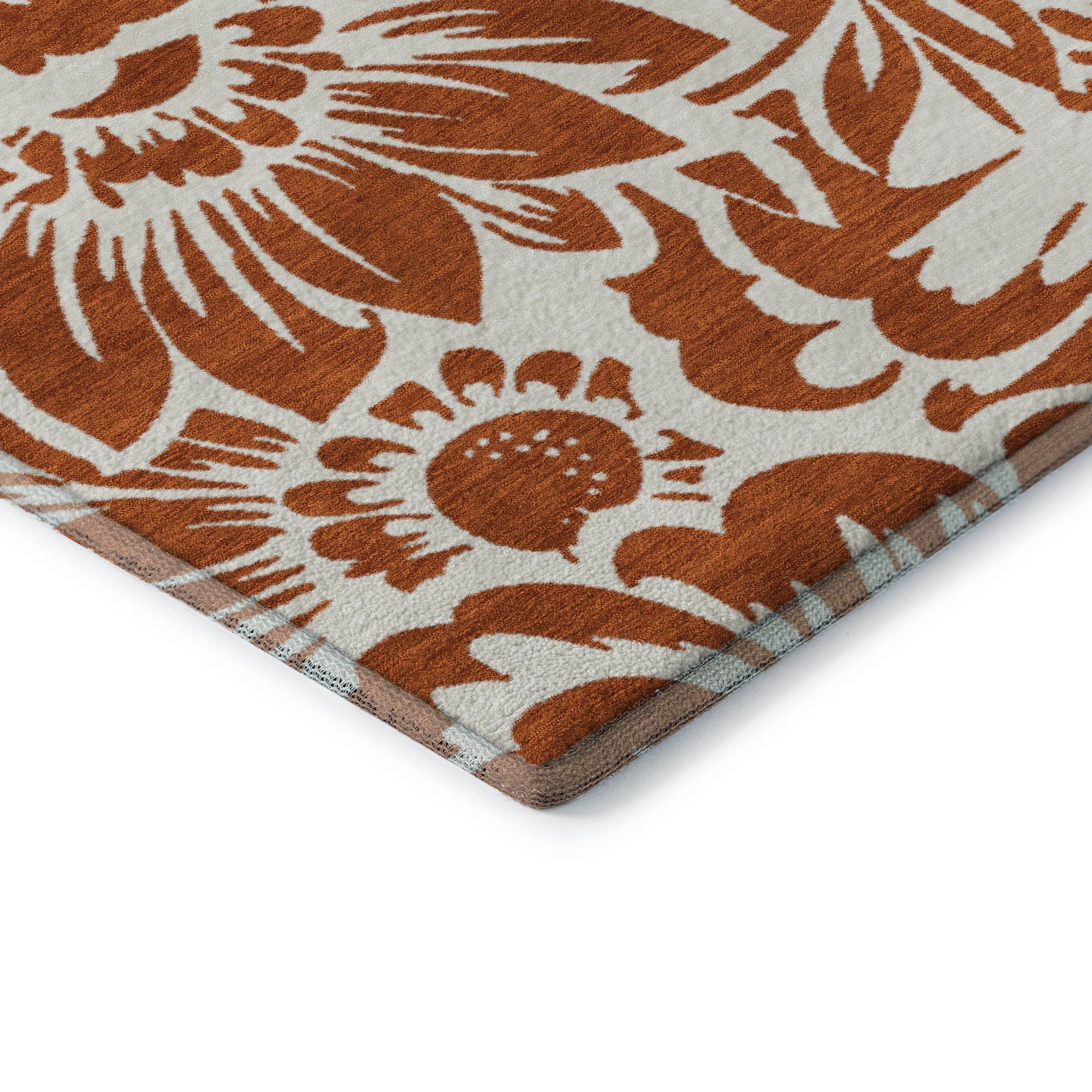Cartagena Machine Washable Transitional Paprika Orange Rug 1'8" x 2'6" #shape_Rectangle