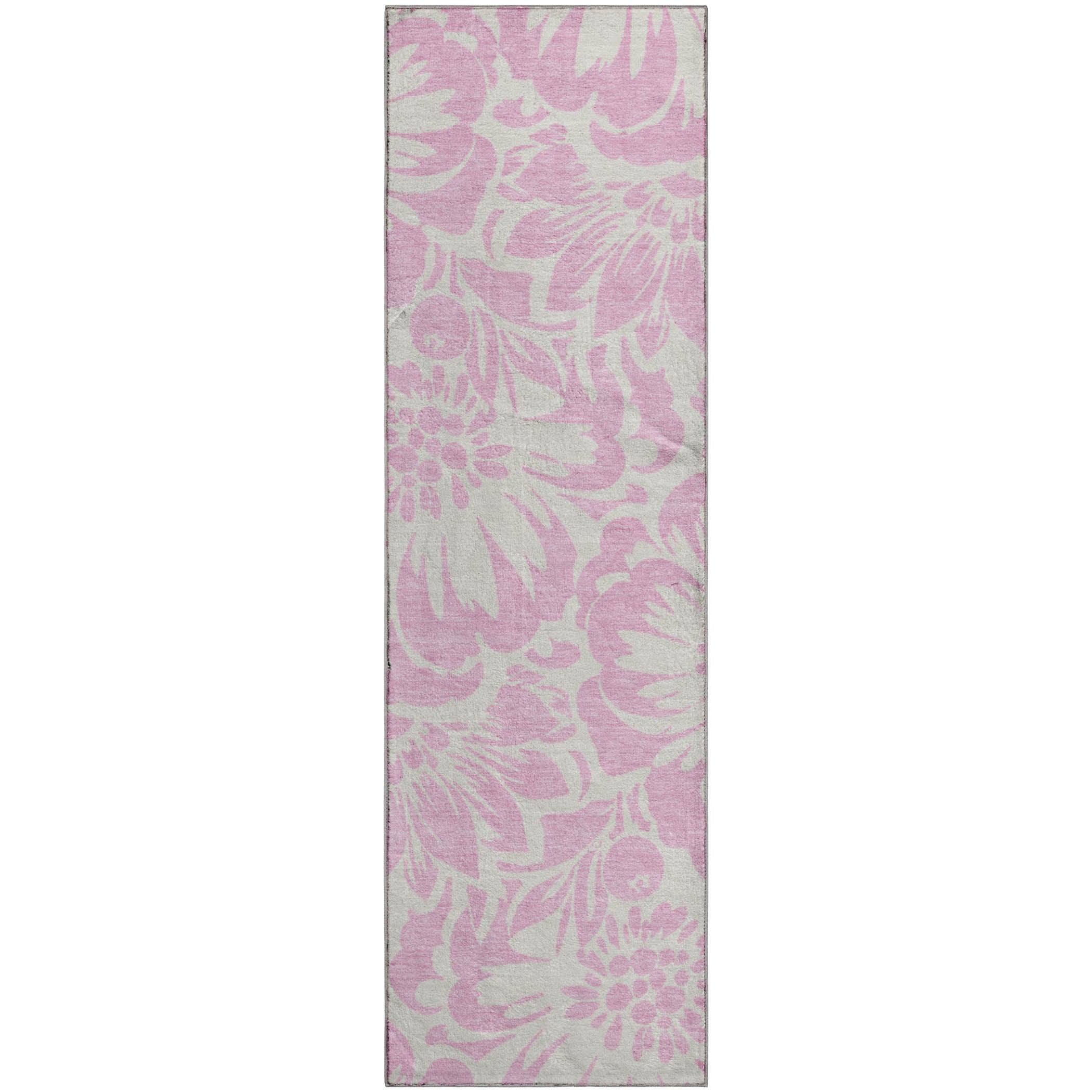 Cartagena Machine Washable Transitional Pink Rug 2'3" x 7'6" #shape_Runner