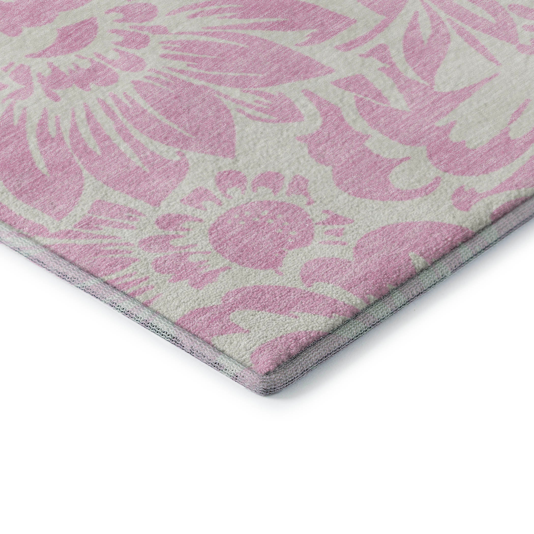 Cartagena Machine Washable Transitional Pink Rug 1'8" x 2'6" #shape_Rectangle