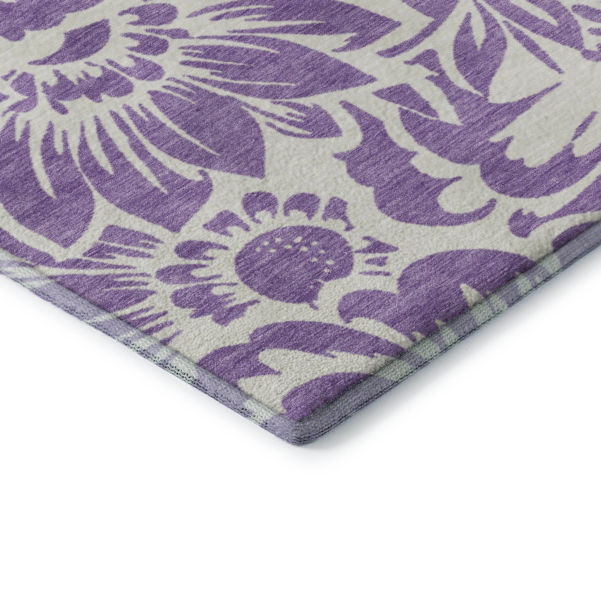 Cartagena Machine Washable Transitional Purple Rug 1'8" x 2'6" #shape_Rectangle