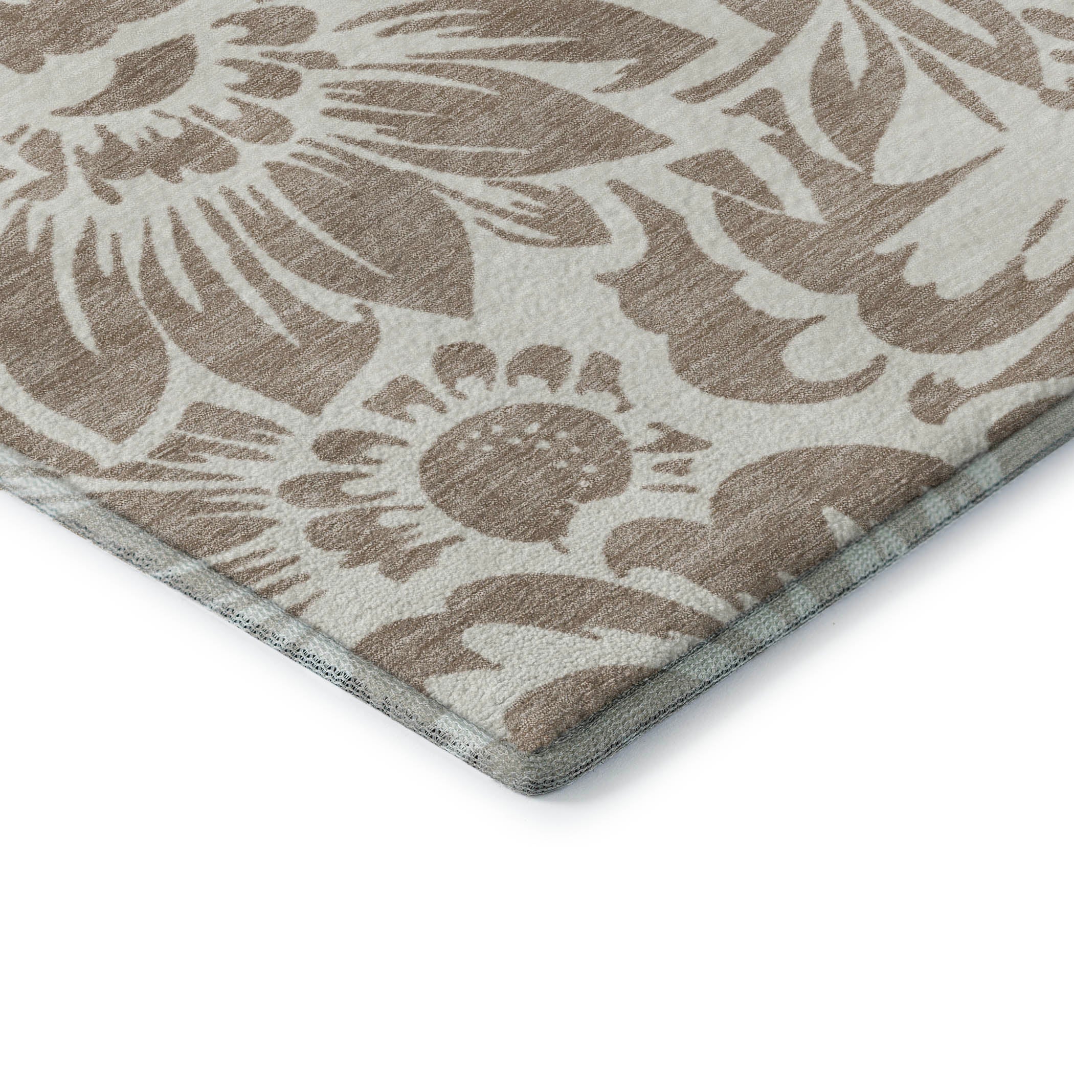 Cartagena Machine Washable Transitional Taupe Brown Rug 1'8" x 2'6" #shape_Rectangle