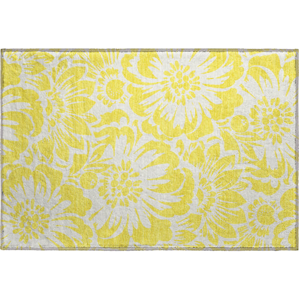 Cartagena Machine Washable Transitional Yellow Gold Rug 1'8" x 2'6"