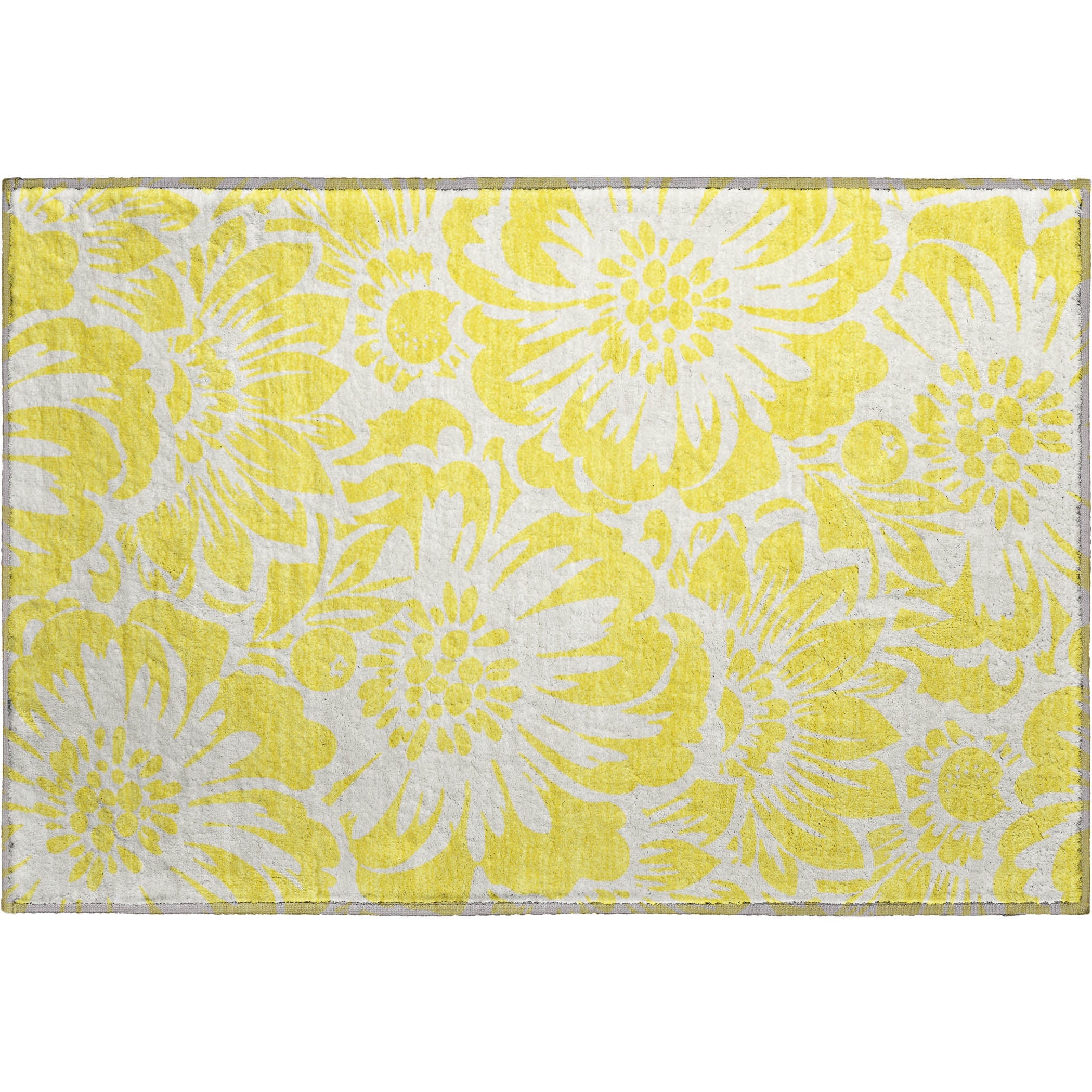 Cartagena Machine Washable Transitional Yellow Gold Rug 1'8" x 2'6" #shape_Rectangle