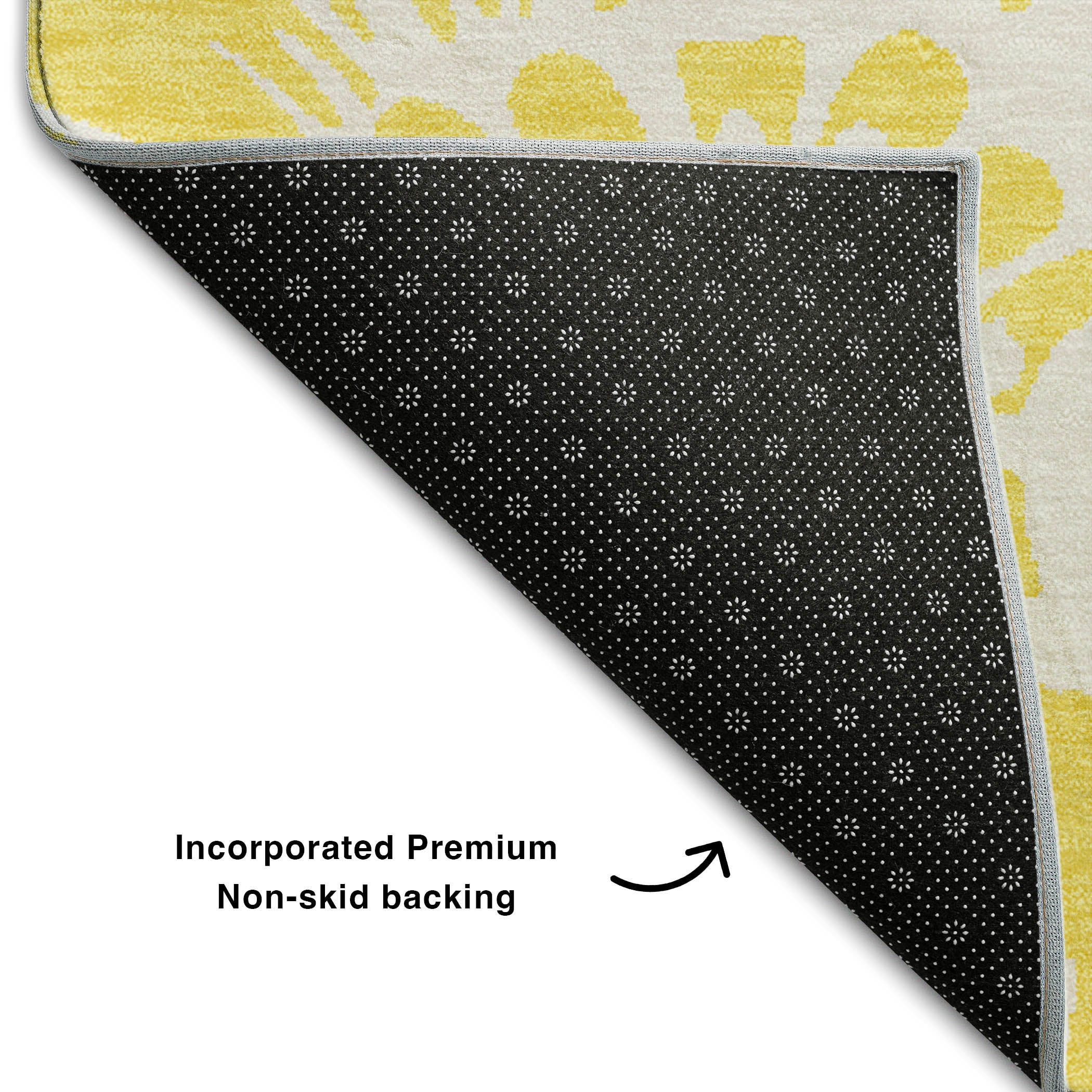 Cartagena Machine Washable Transitional Yellow Gold Rug 1'8" x 2'6" #shape_Rectangle