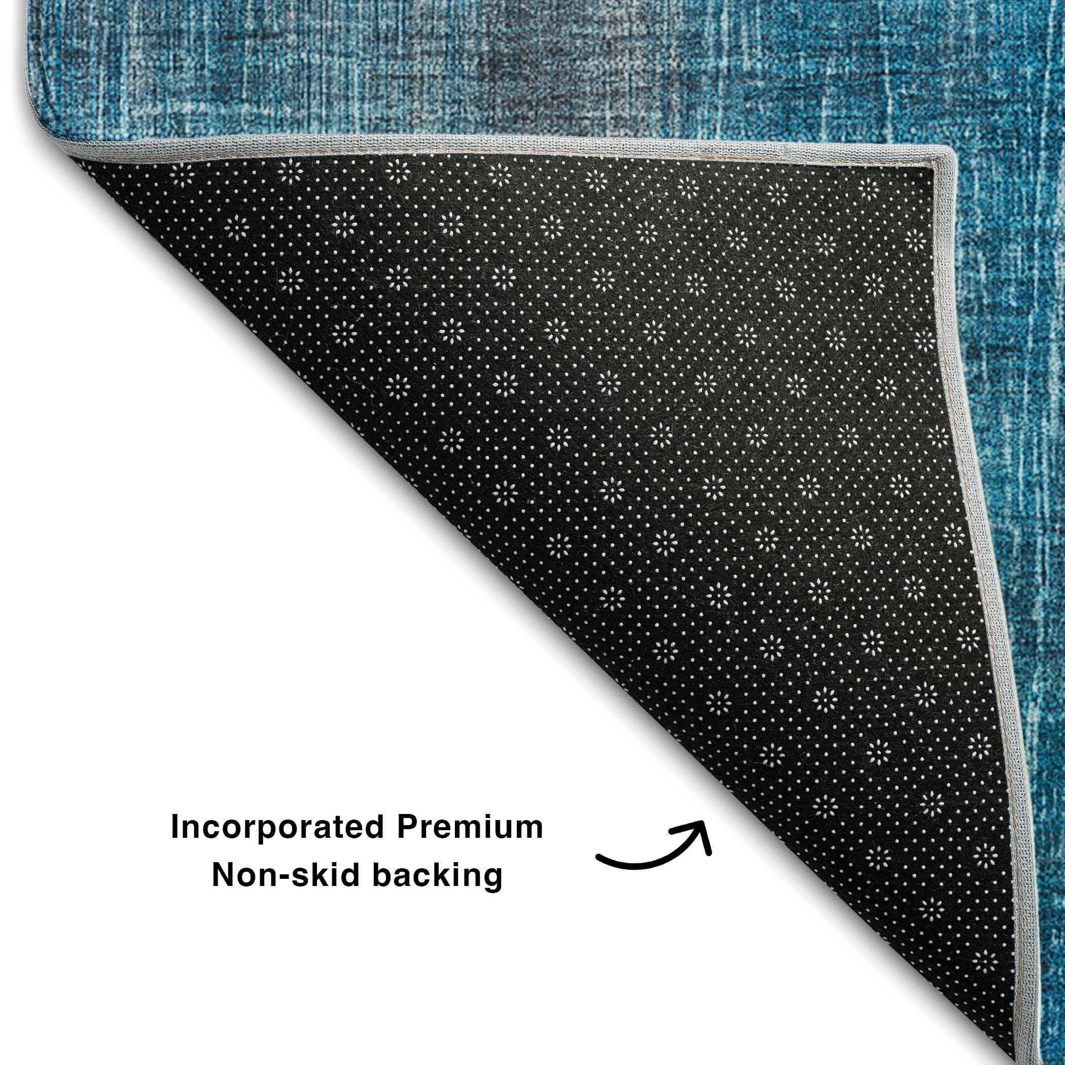 Budapest Machine Washable Transitional Blue Rug 1'8" x 2'6" #shape_Rectangle
