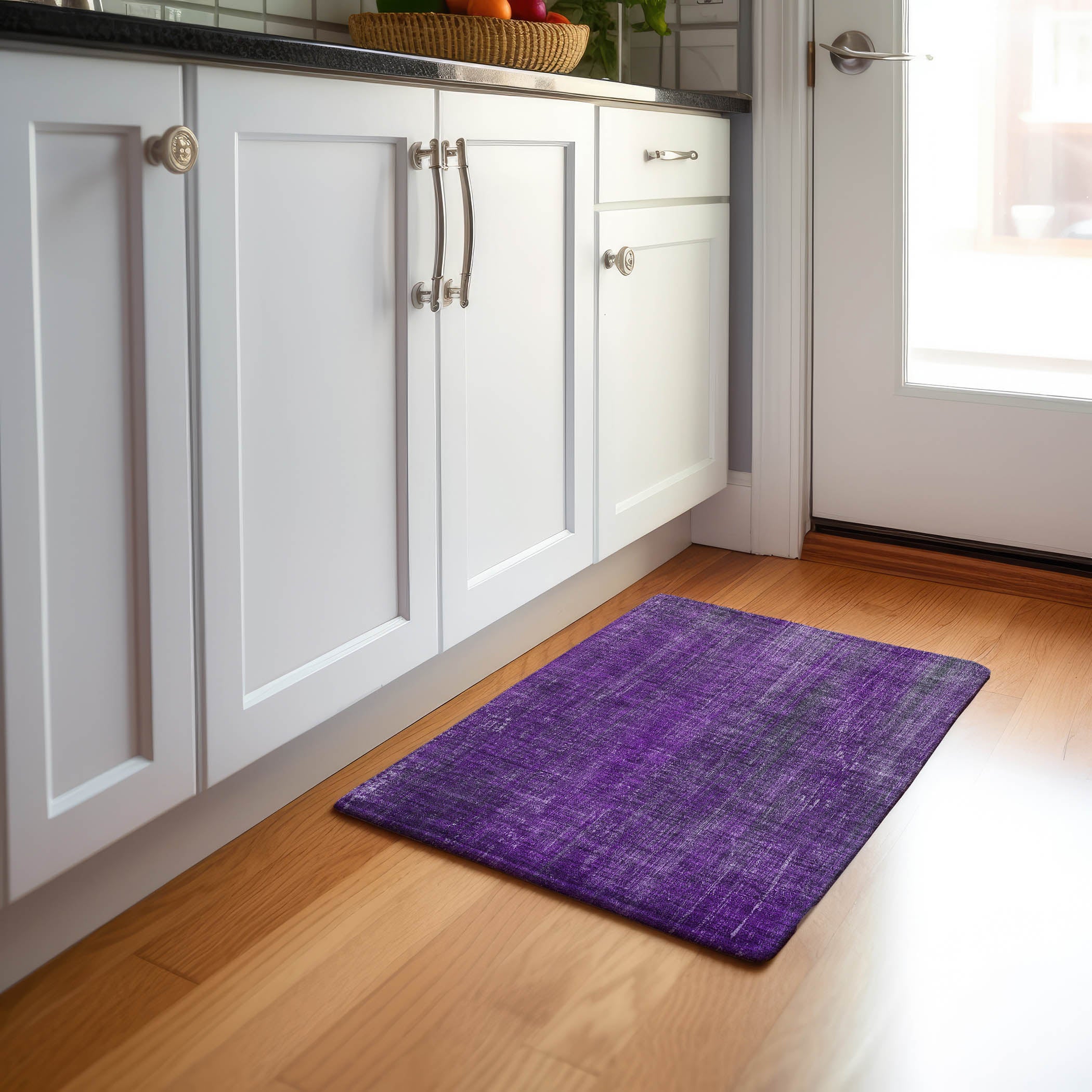 Budapest Machine Washable Transitional Purple Rug 1'8" x 2'6" #shape_Rectangle