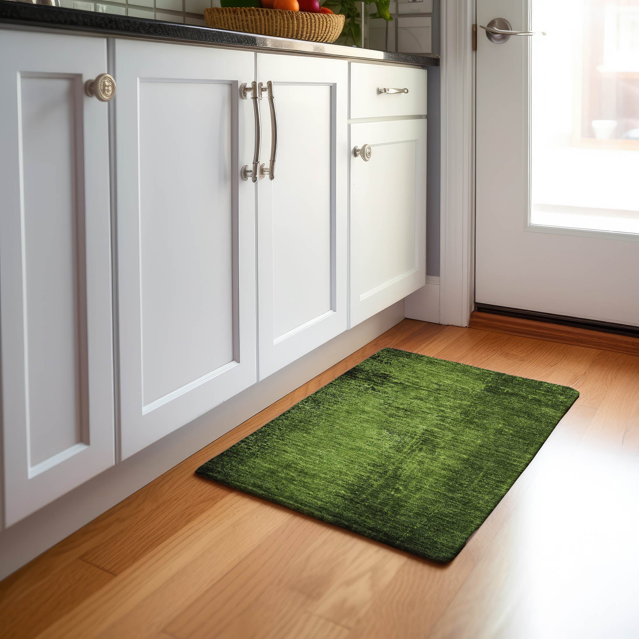Jaipur Machine Washable Transitional Green Rug 1'8" x 2'6" #shape_Rectangle