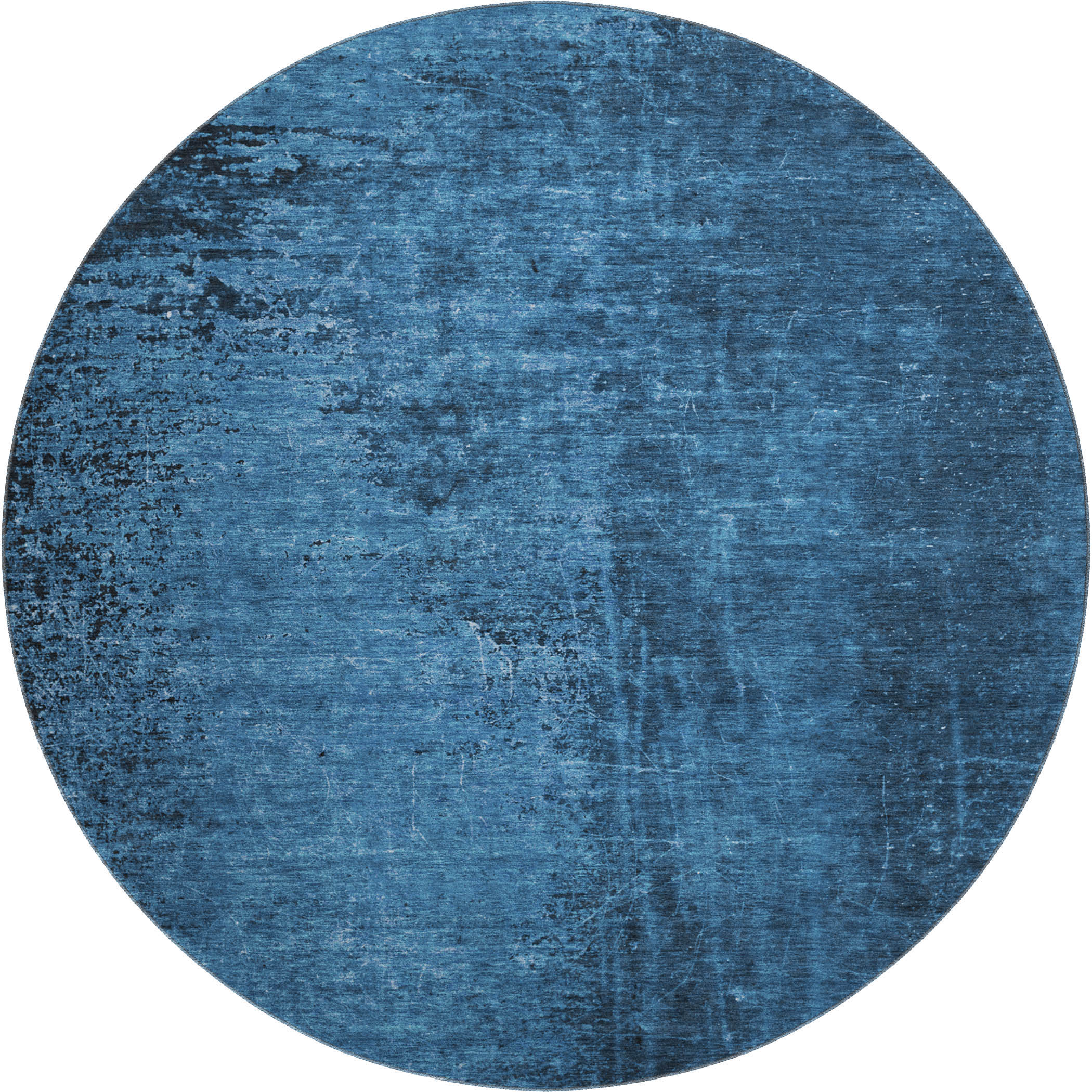 Jaipur Machine Washable Transitional Navy Blue Rug 8' x 8' #shape_Round
