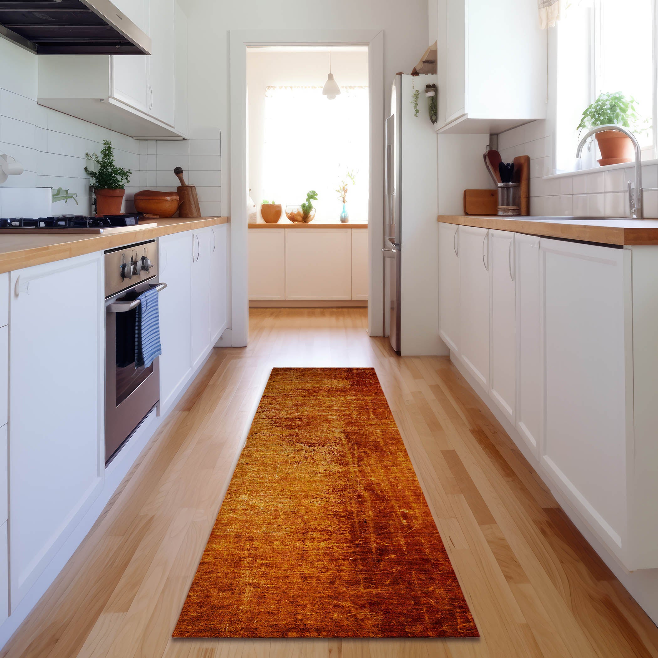Jaipur Machine Washable Transitional Paprika Orange Rug 2'3" x 7'6" #shape_Runner