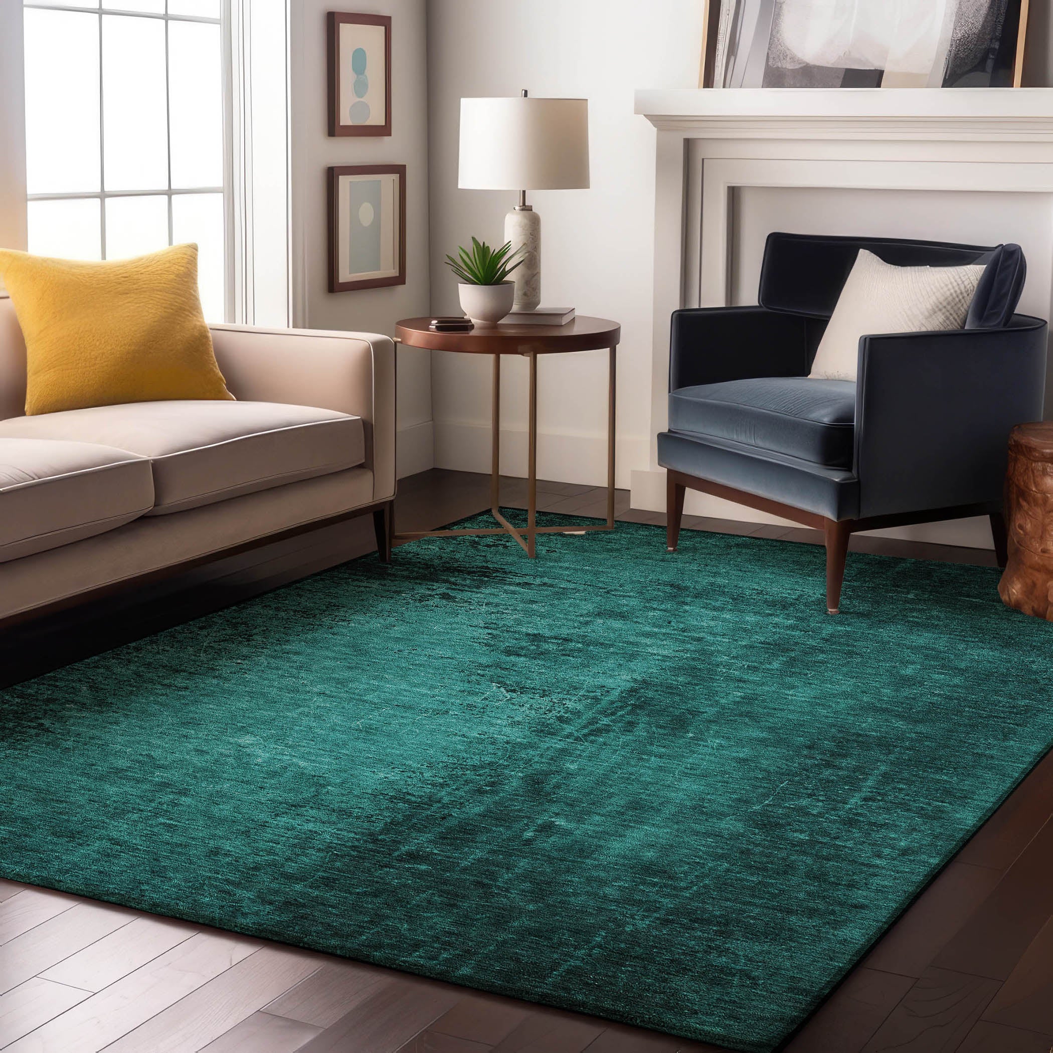 Jaipur Machine Washable Transitional Teal Rug 2'6" x 3'10" #shape_Rectangle