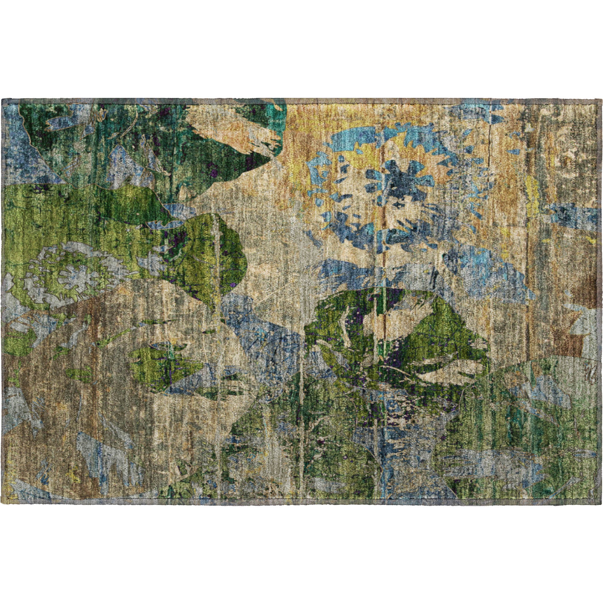 Dublin Machine Washable Transitional Taupe Brown Rug 1'8" x 2'6" #shape_Rectangle