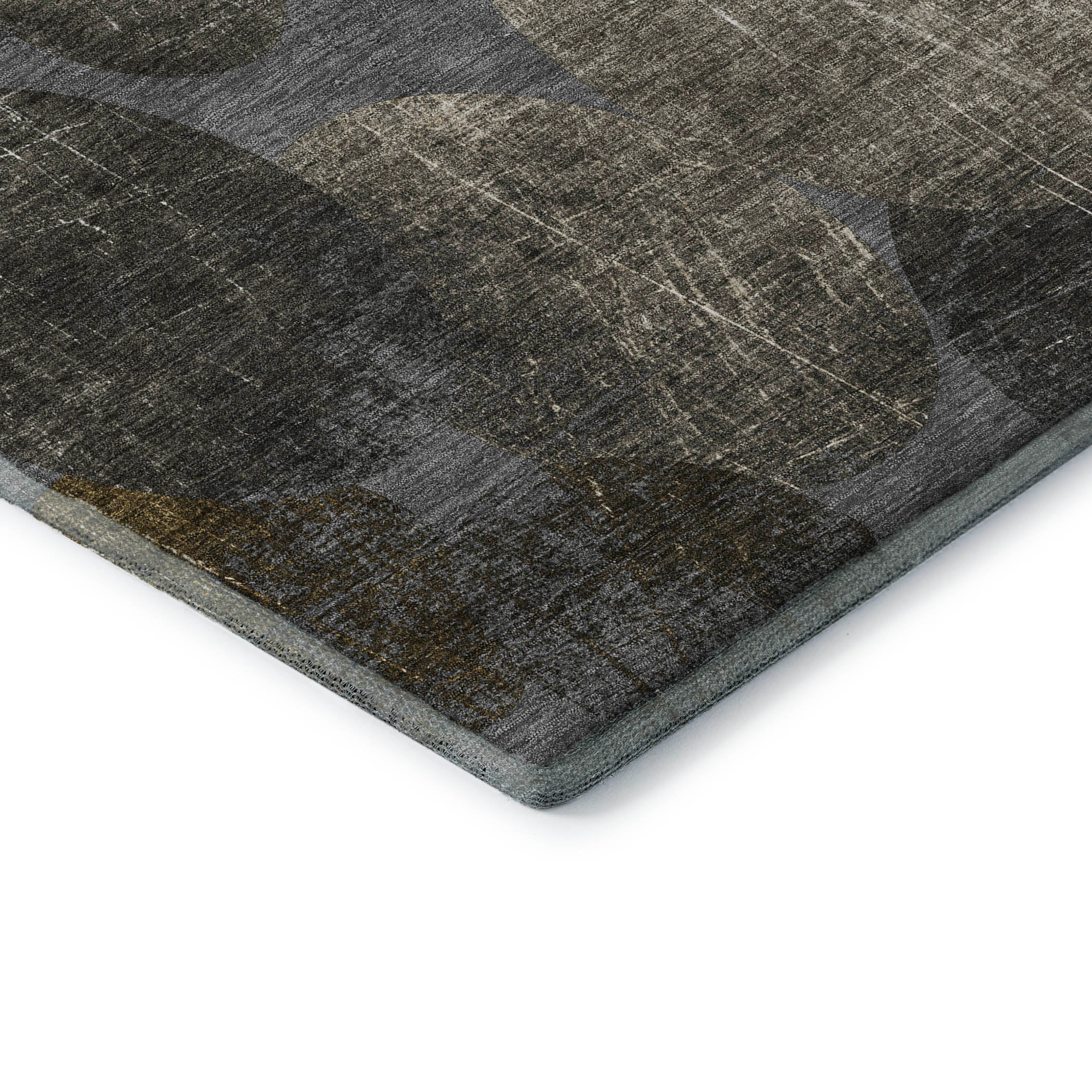 Hoi An Machine Washable Transitional Brown Rug 1'8" x 2'6" #shape_Rectangle