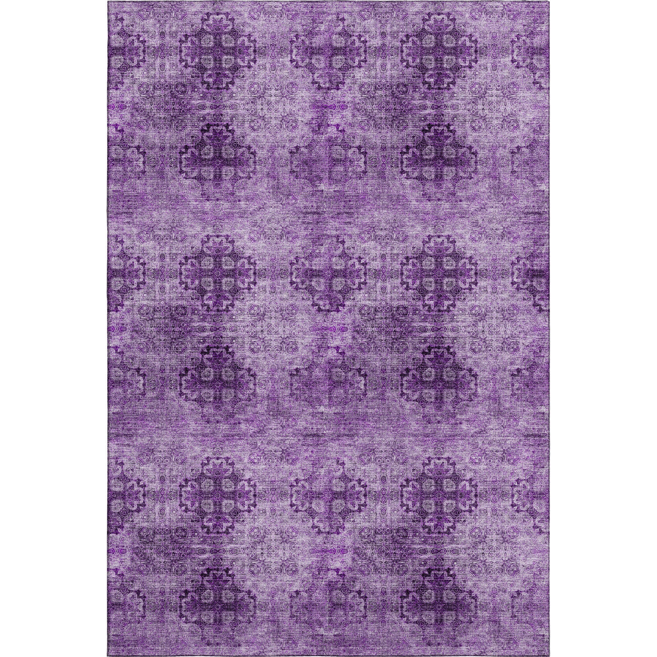Mostar Machine Washable Transitional Eggplant Purple Rug 2'6" x 3'10" #shape_Rectangle
