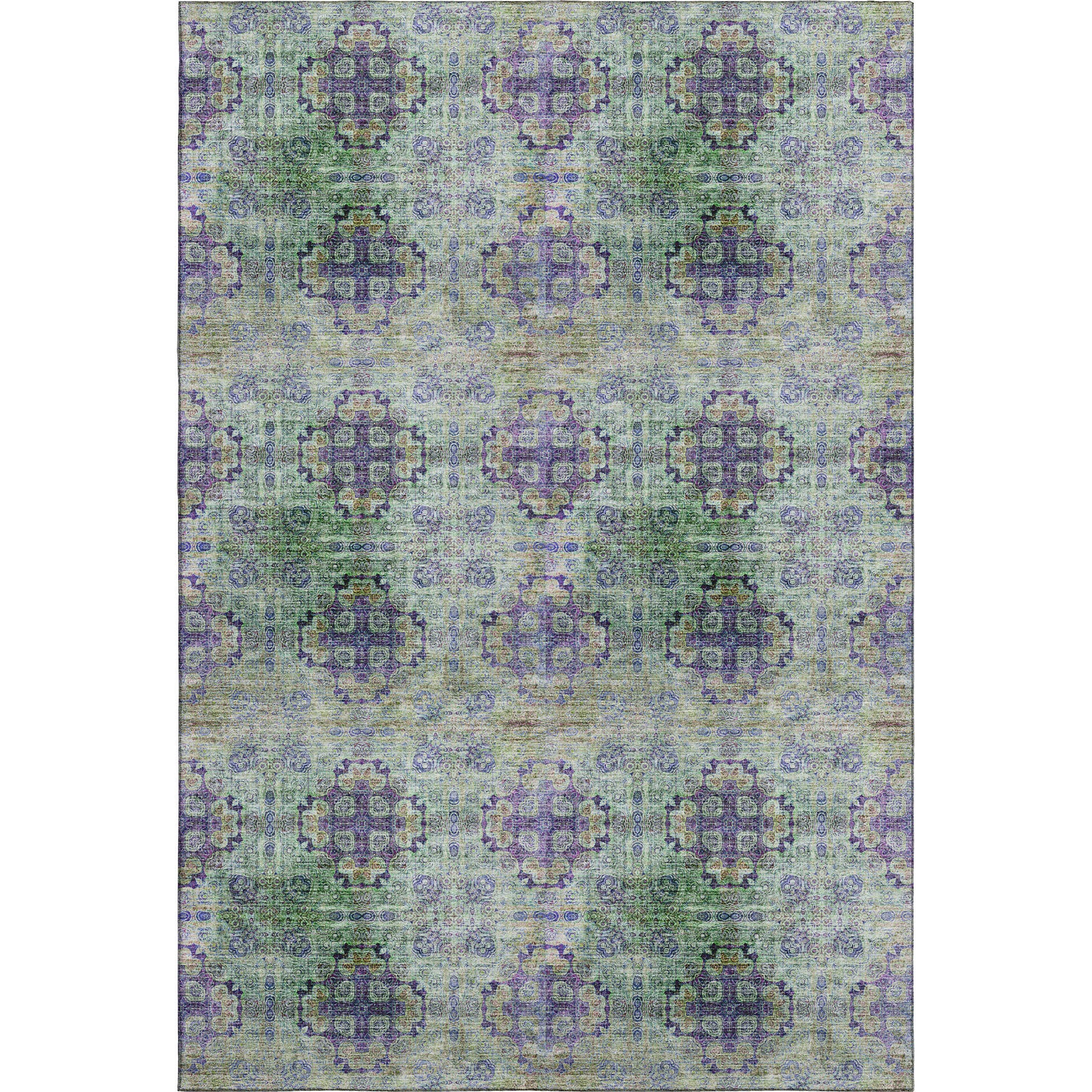 Mostar Machine Washable Transitional Purple Rug 2'6" x 3'10" #shape_Rectangle