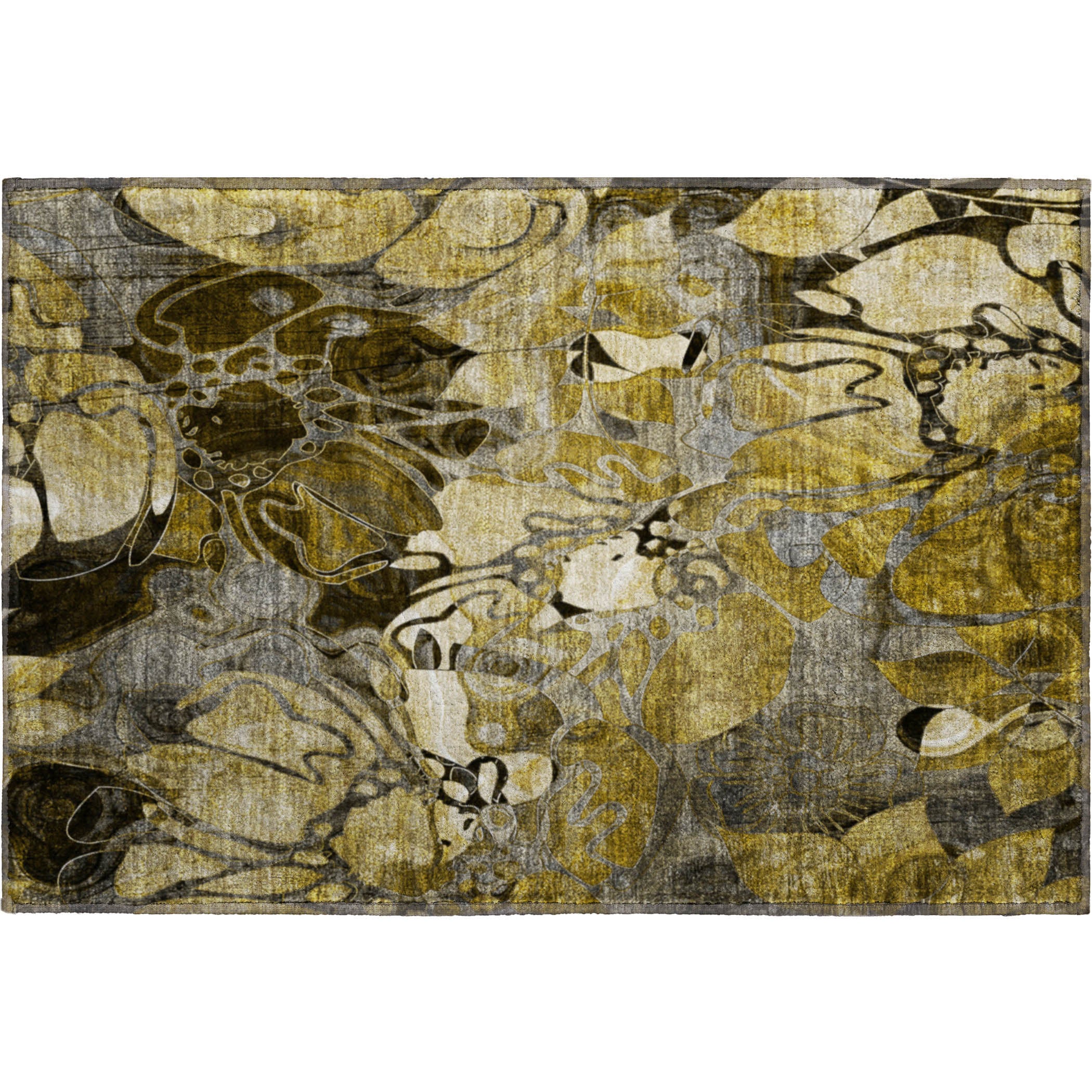 Queenstown Machine Washable Transitional Brown Rug 1'8" x 2'6" #shape_Rectangle