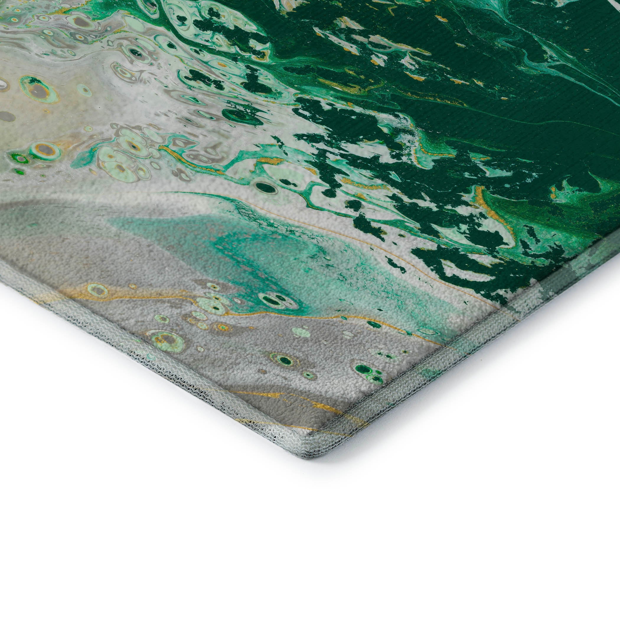 Reykjavik Machine Washable Contemporary Green Rug 1'8" x 2'6" #shape_Rectangle
