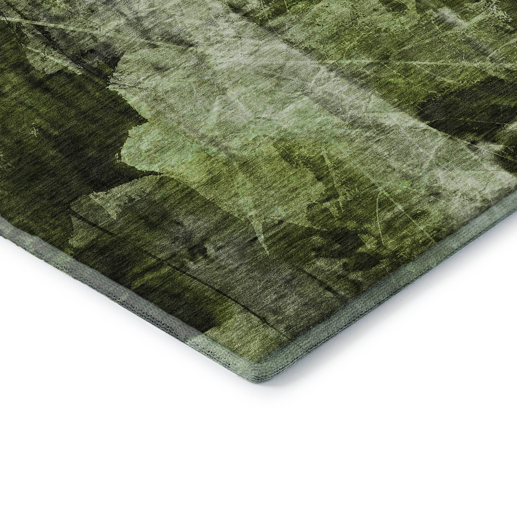 Kyoto Machine Washable Transitional Green Rug 1'8" x 2'6" #shape_Rectangle