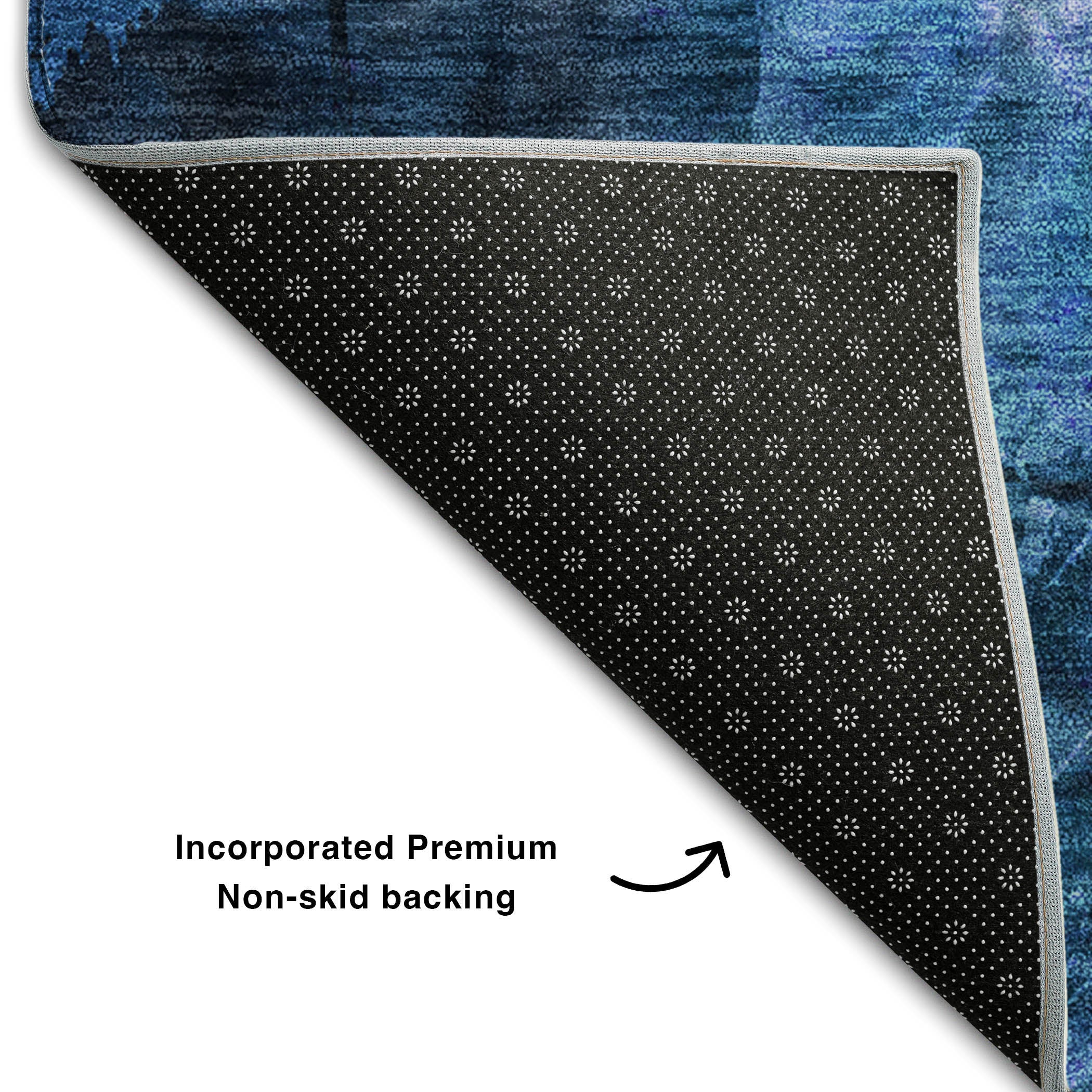 Kyoto Machine Washable Transitional Navy Blue Rug 1'8" x 2'6" #shape_Rectangle