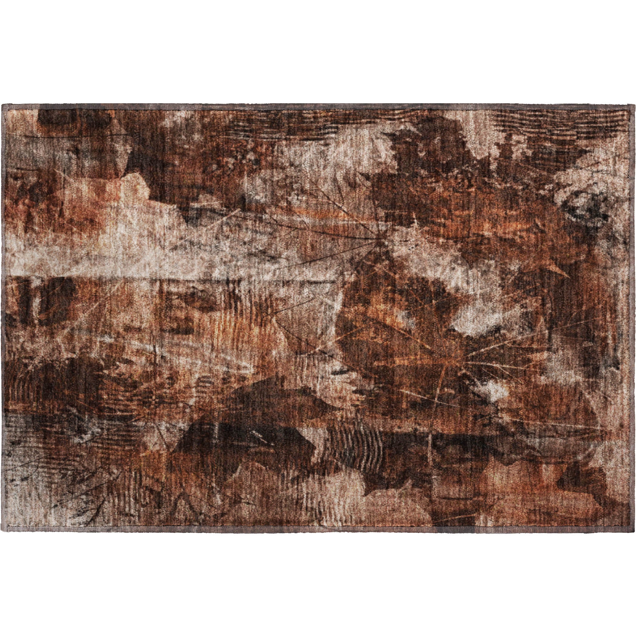 Kyoto Machine Washable Transitional Paprika Orange Rug 1'8" x 2'6" #shape_Rectangle