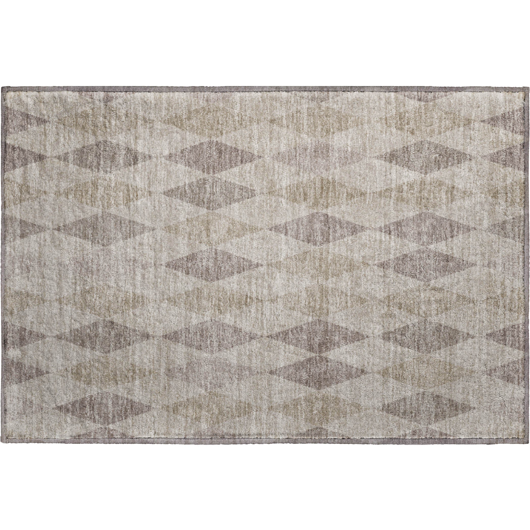 Kathmandu Machine Washable Transitional Beige Brown Rug 1'8" x 2'6" #shape_Rectangle