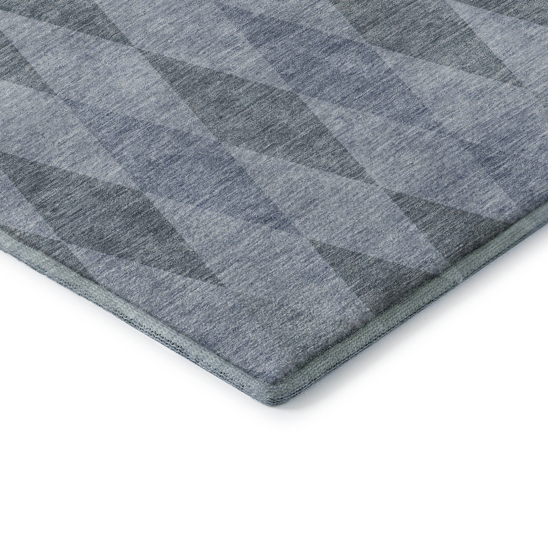 Kathmandu Machine Washable Transitional Denim Blue Rug 1'8" x 2'6" #shape_Rectangle