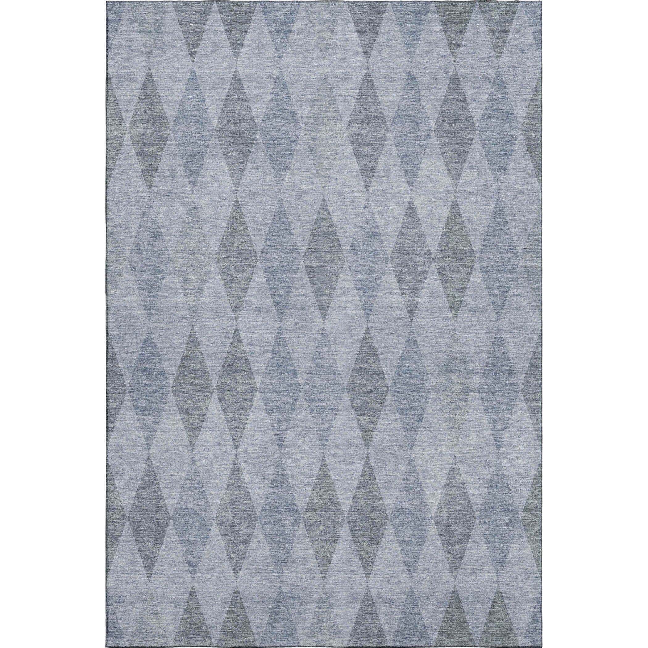 Kathmandu Machine Washable Transitional Denim Blue Rug 2'6" x 3'10" #shape_Rectangle