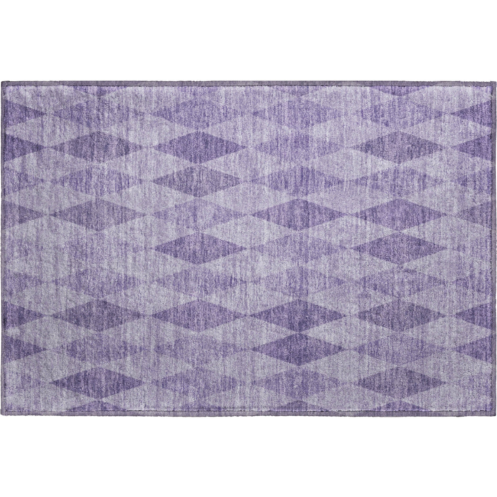 Kathmandu Machine Washable Transitional Purple Rug 1'8" x 2'6" #shape_Rectangle