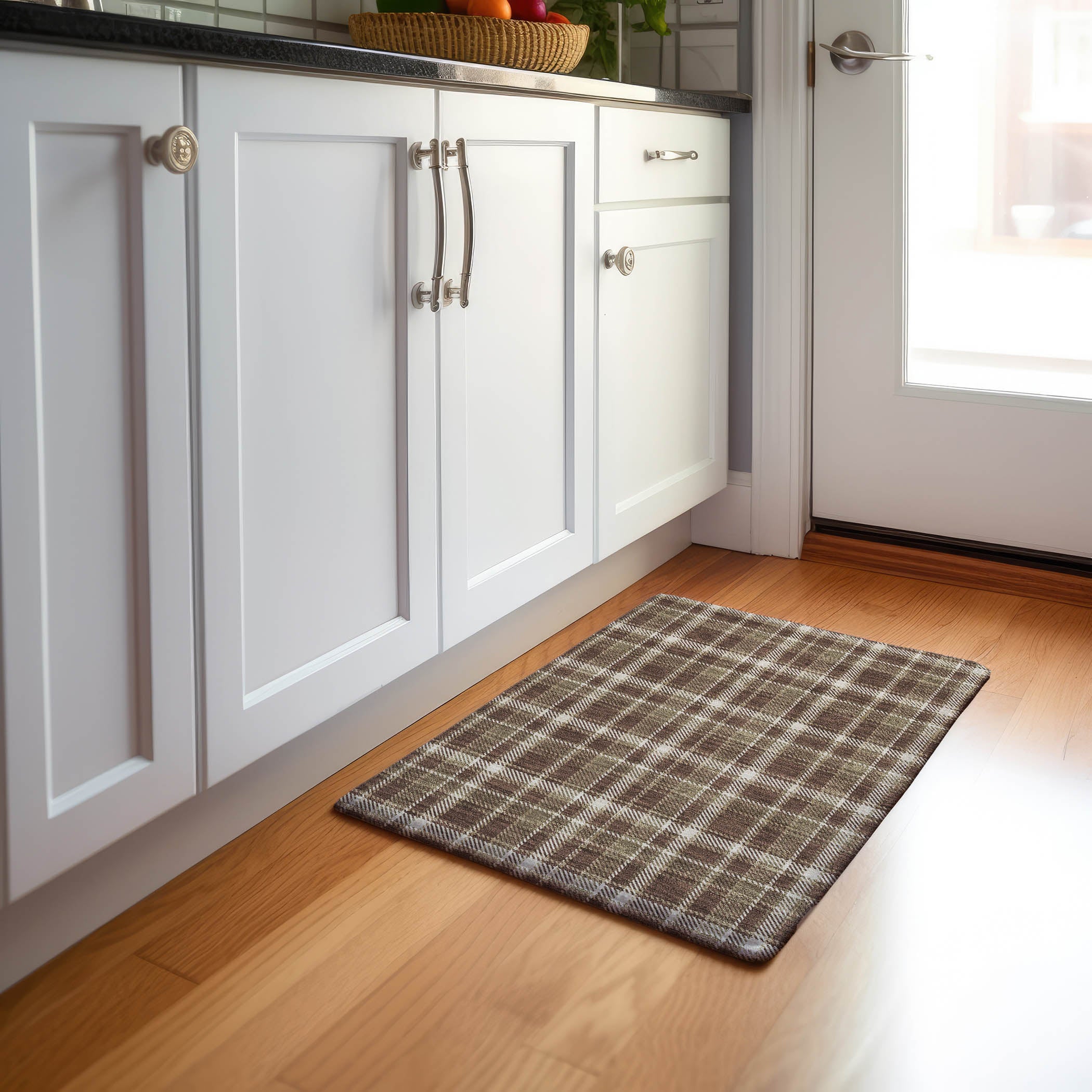 Luang Prabang Machine Washable Transitional Chocolate Brown Rug 1'8" x 2'6" #shape_Rectangle