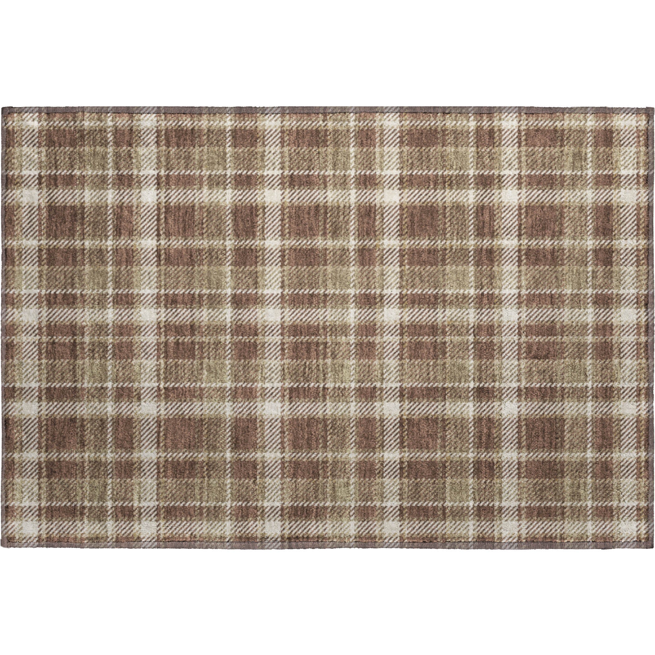 Luang Prabang Machine Washable Transitional Chocolate Brown Rug 1'8" x 2'6" #shape_Rectangle