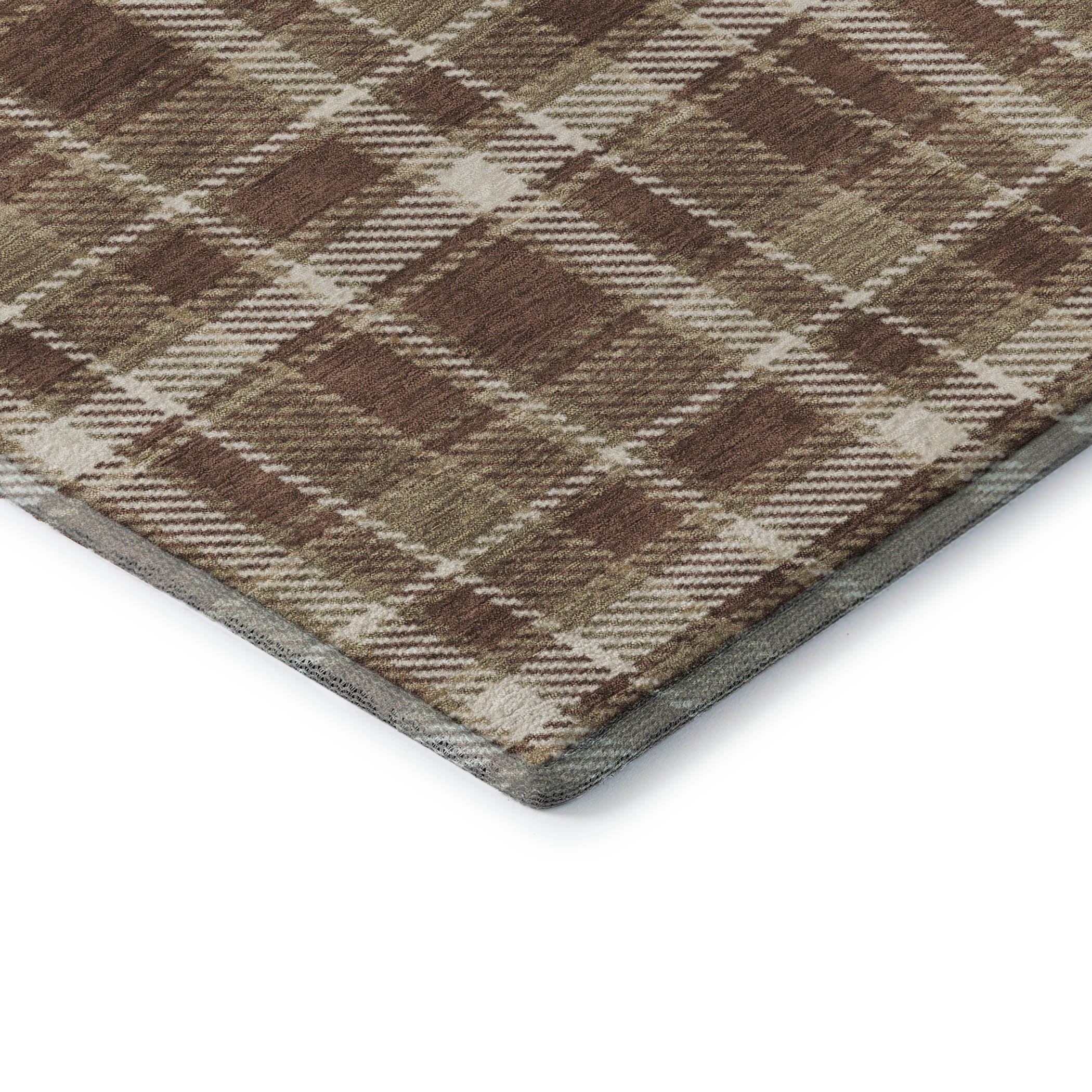 Luang Prabang Machine Washable Transitional Chocolate Brown Rug 1'8" x 2'6" #shape_Rectangle
