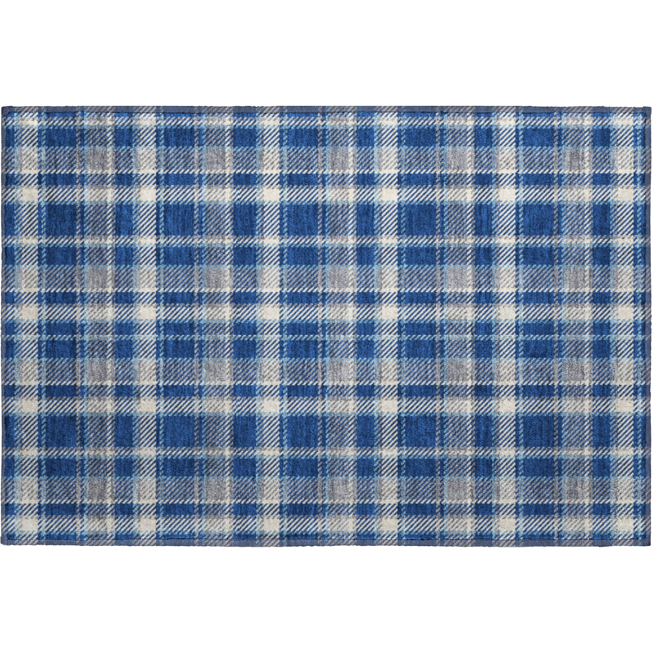 Luang Prabang Machine Washable Transitional Navy Blue Rug 1'8" x 2'6" #shape_Rectangle