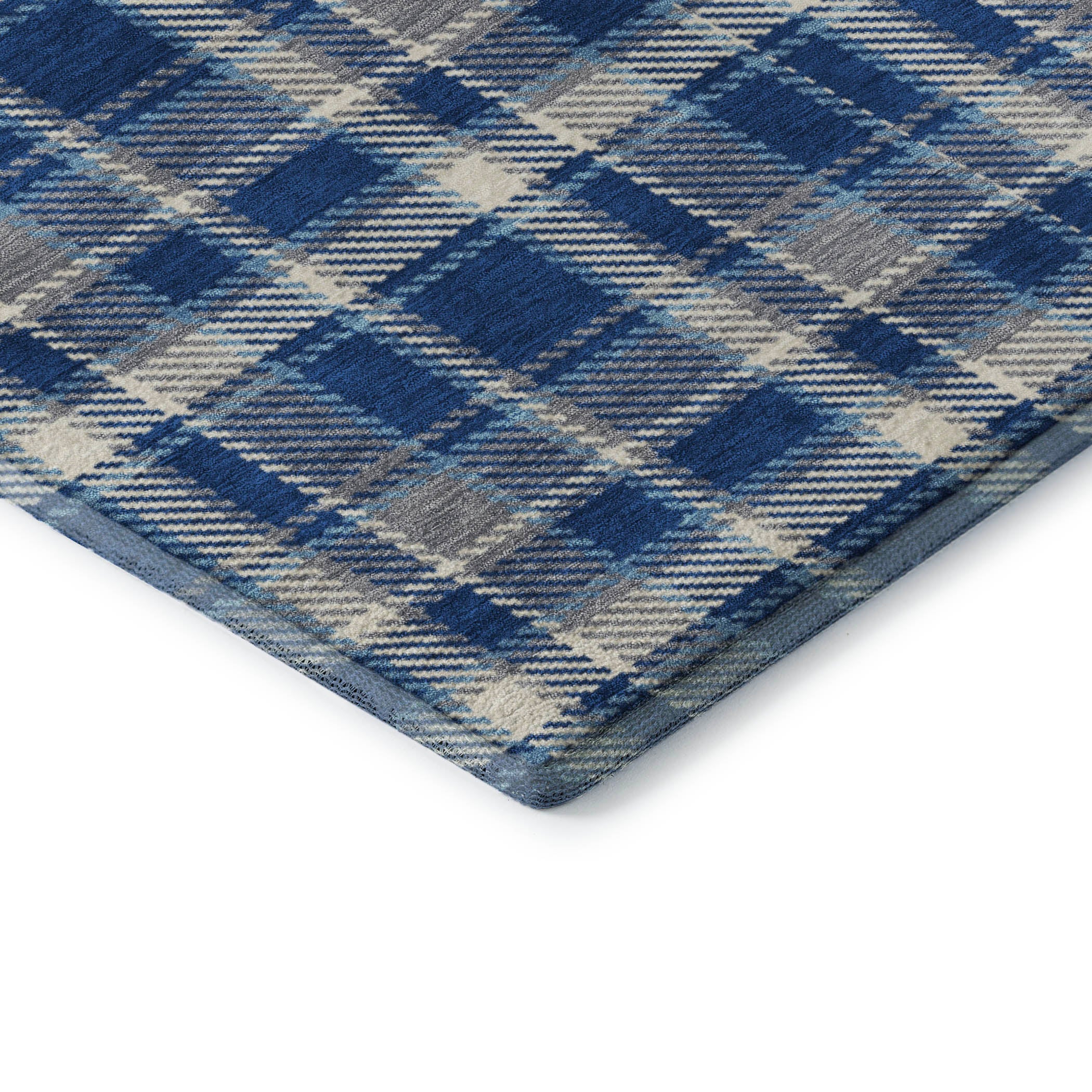Luang Prabang Machine Washable Transitional Navy Blue Rug 1'8" x 2'6" #shape_Rectangle
