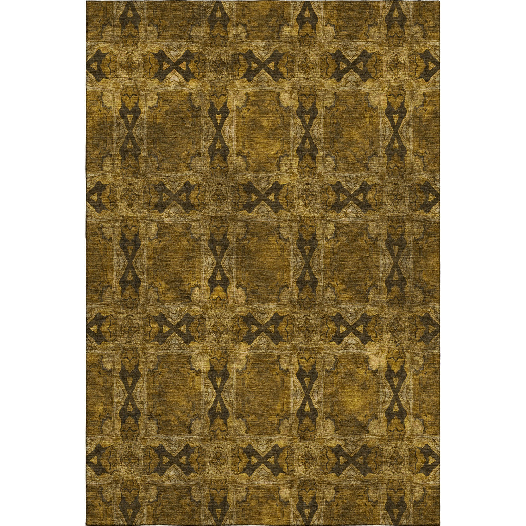 Hoi An Machine Washable Transitional Chocolate Brown Rug 2'6" x 3'10" #shape_Rectangle