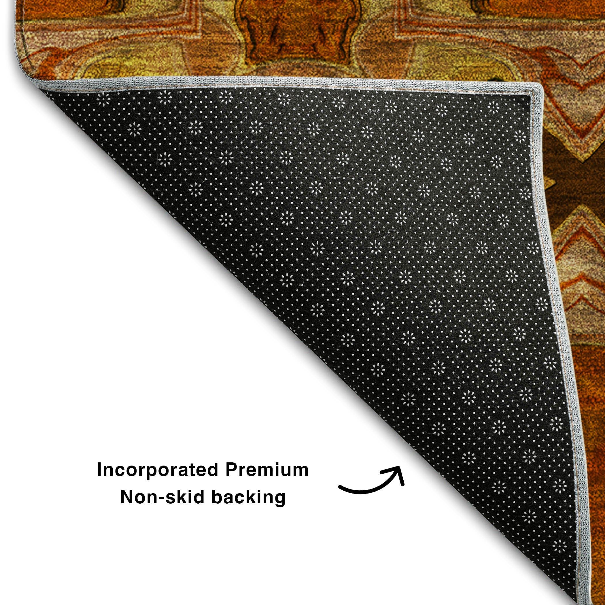 Hoi An Machine Washable Transitional Paprika Orange Rug 1'8" x 2'6" #shape_Rectangle