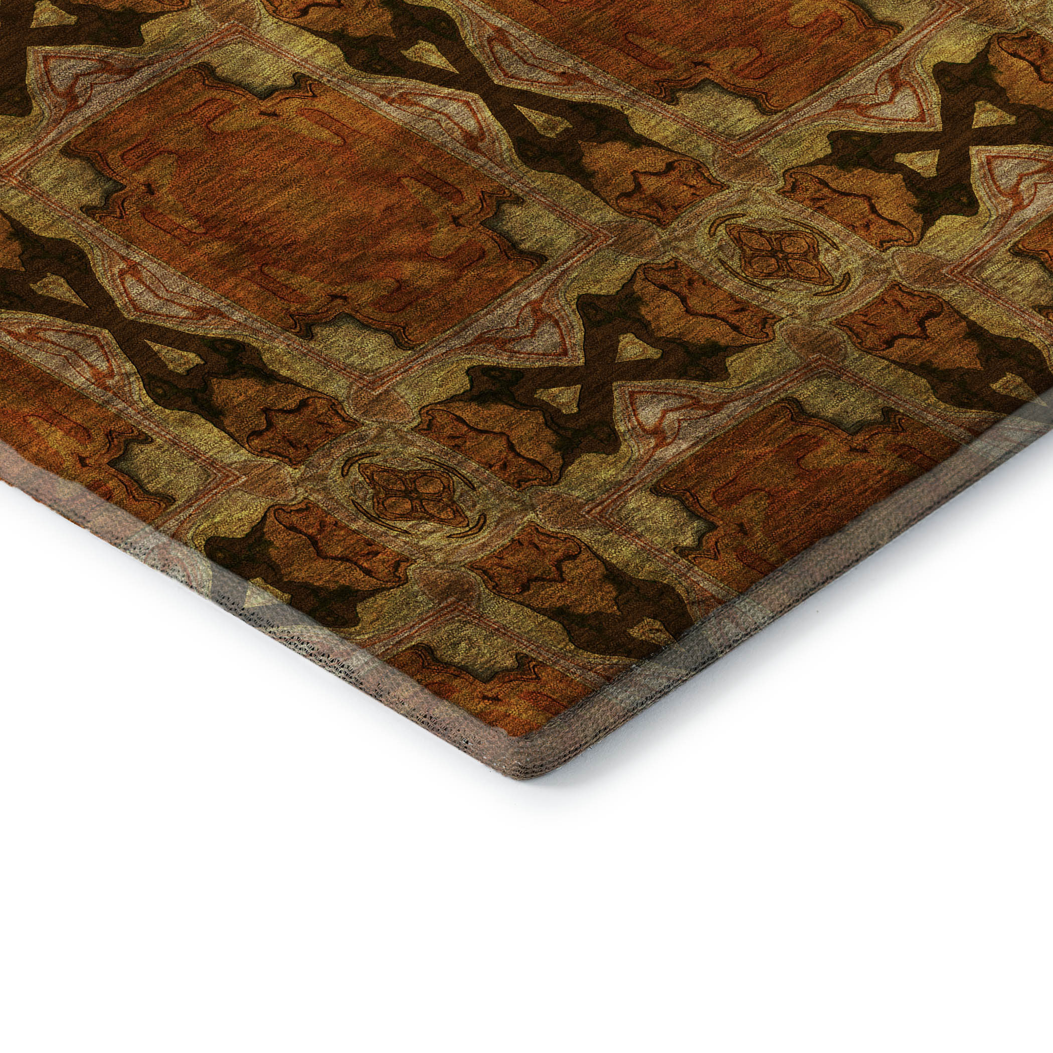 Hoi An Machine Washable Transitional Paprika Orange Rug 1'8" x 2'6" #shape_Rectangle